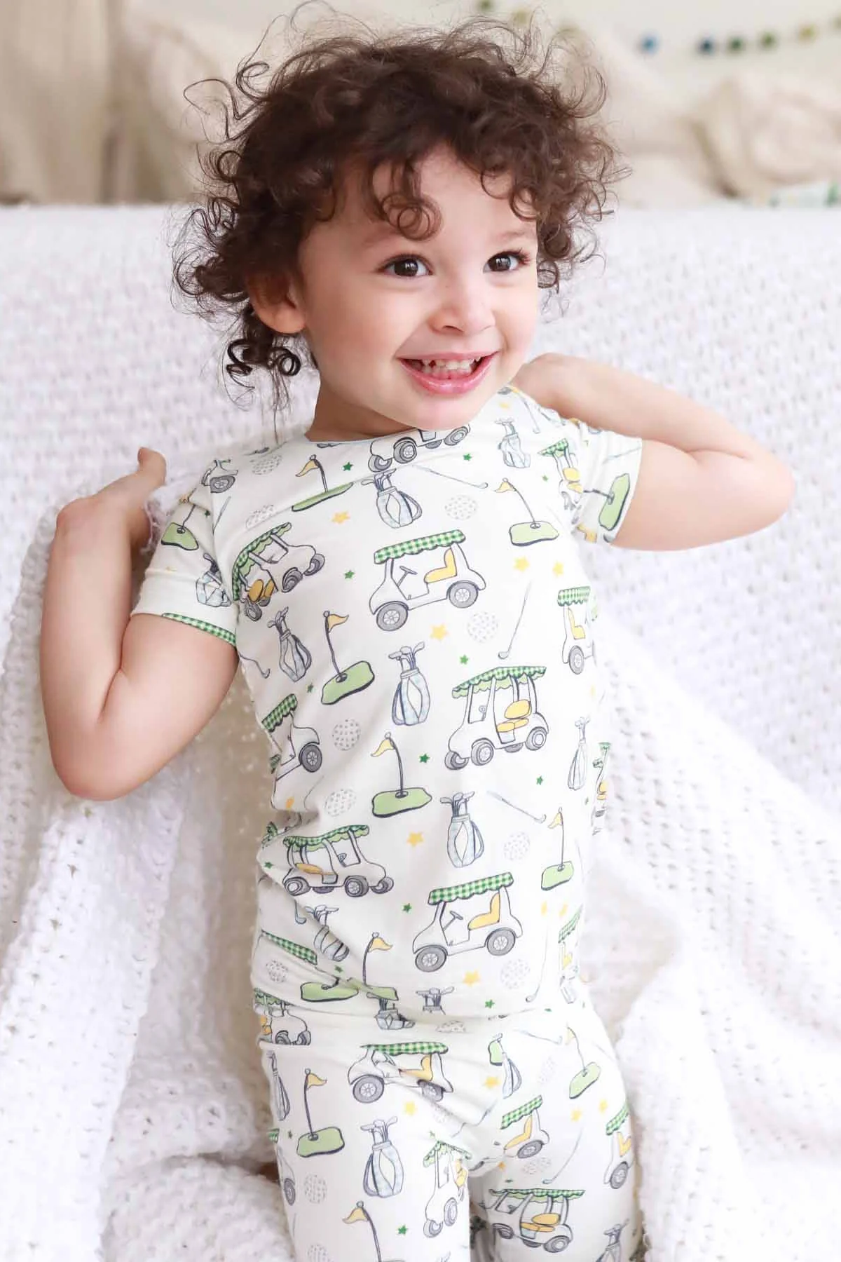 Country Club Cuties Two Piece Pajama Set | Blue - Image 2