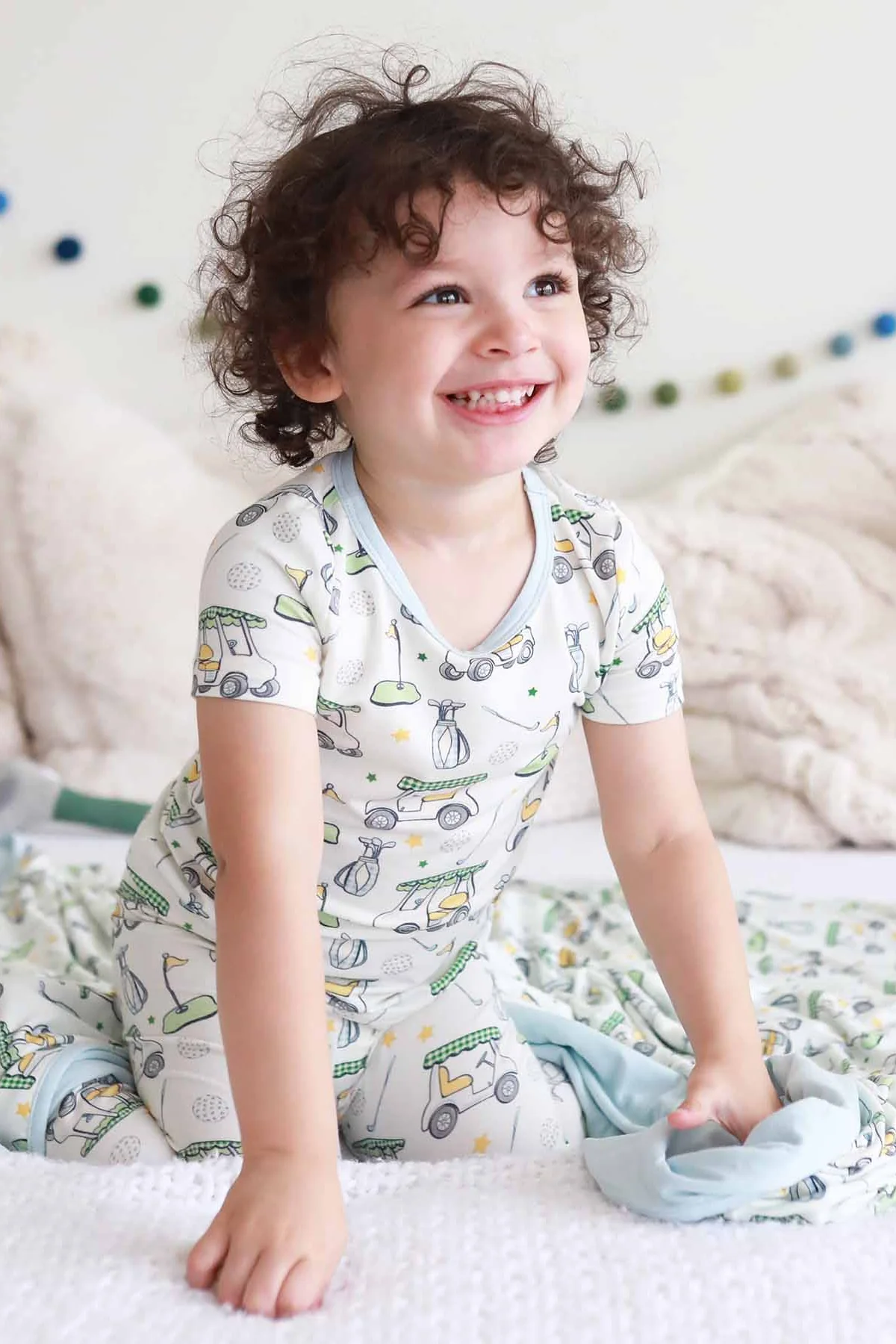 Country Club Cuties Two Piece Pajama Set | Blue - Image 6