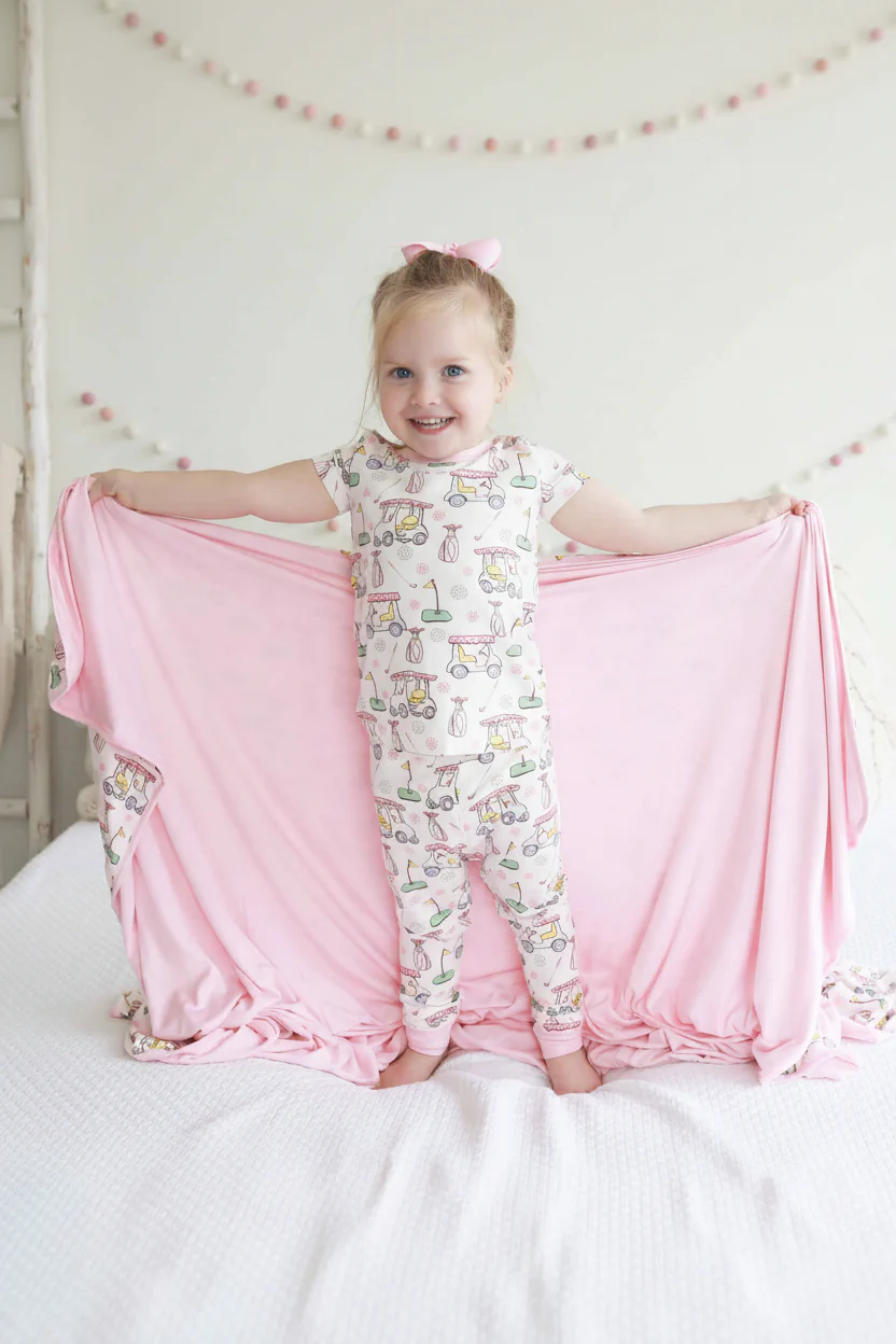 Country Club Cuties Two Piece Pajama Set | Pink - Image 4