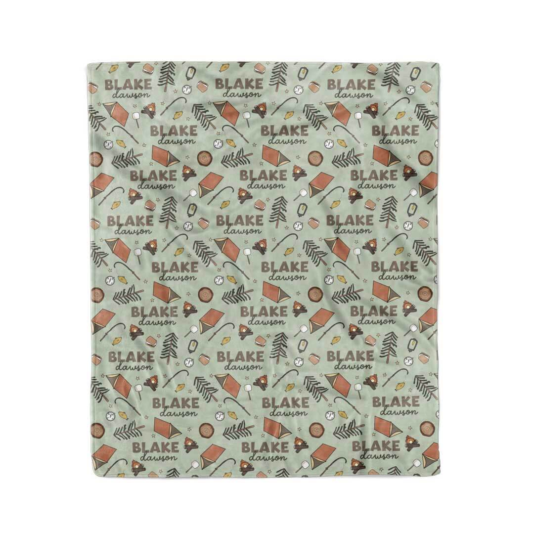 Cozy Camper Personalized Kids Blanket - Image 2