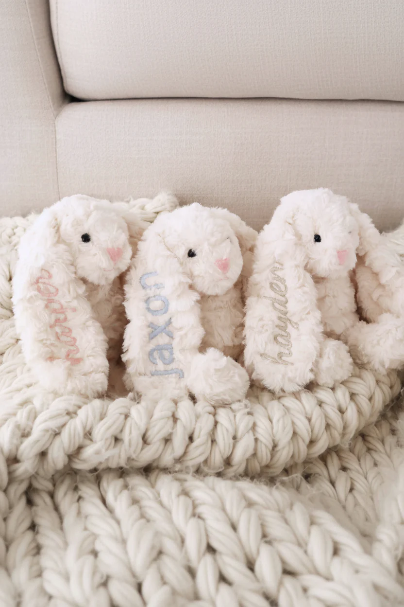 Embroidered Cuddle Plush Friends | Bentley Bunny - Image 7