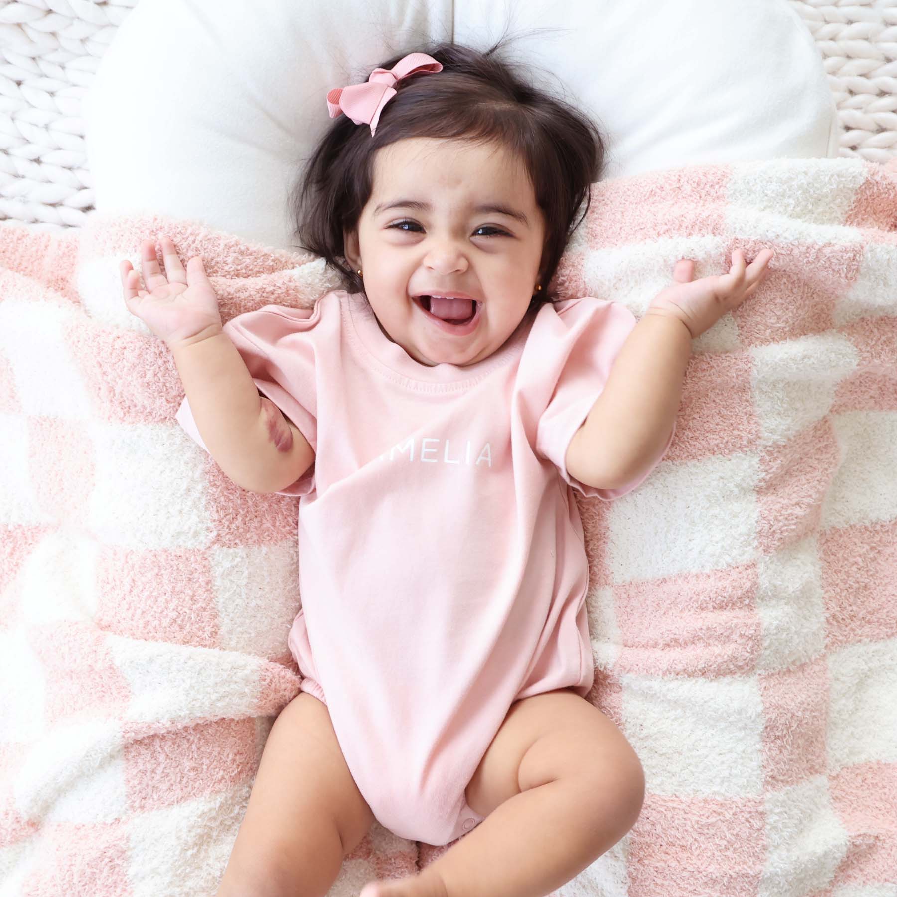 CuddleLane™ Luxe Blankets | Rose Check - Image 3