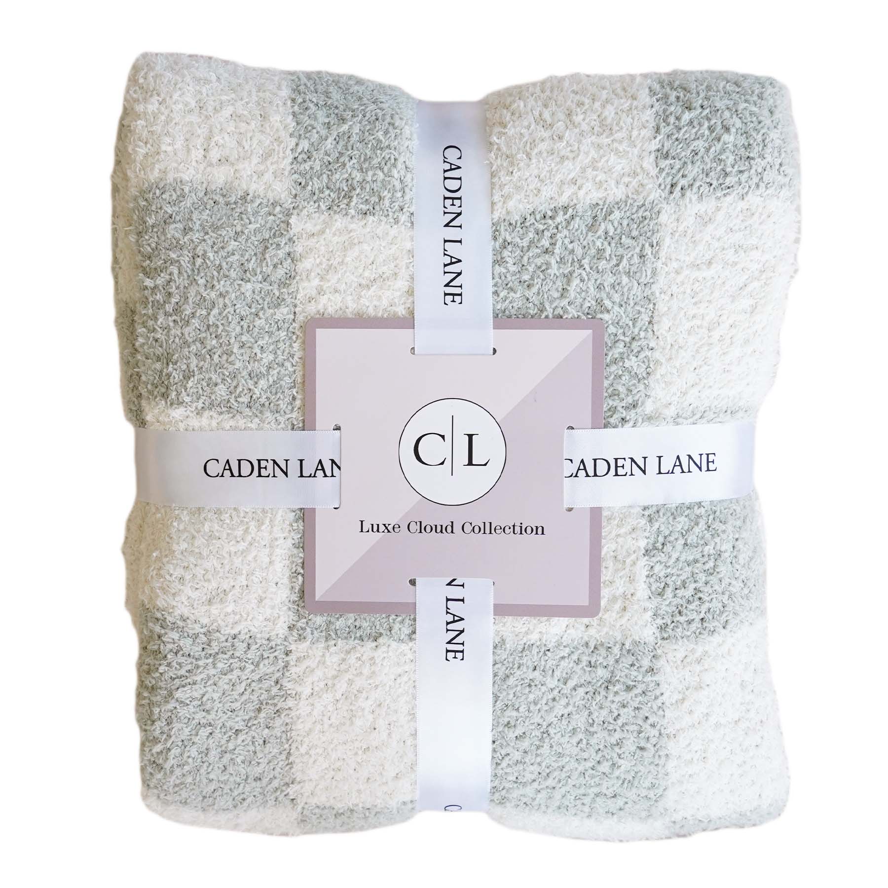 CuddleLane™ Luxe Blankets | Sage Check - Image 2