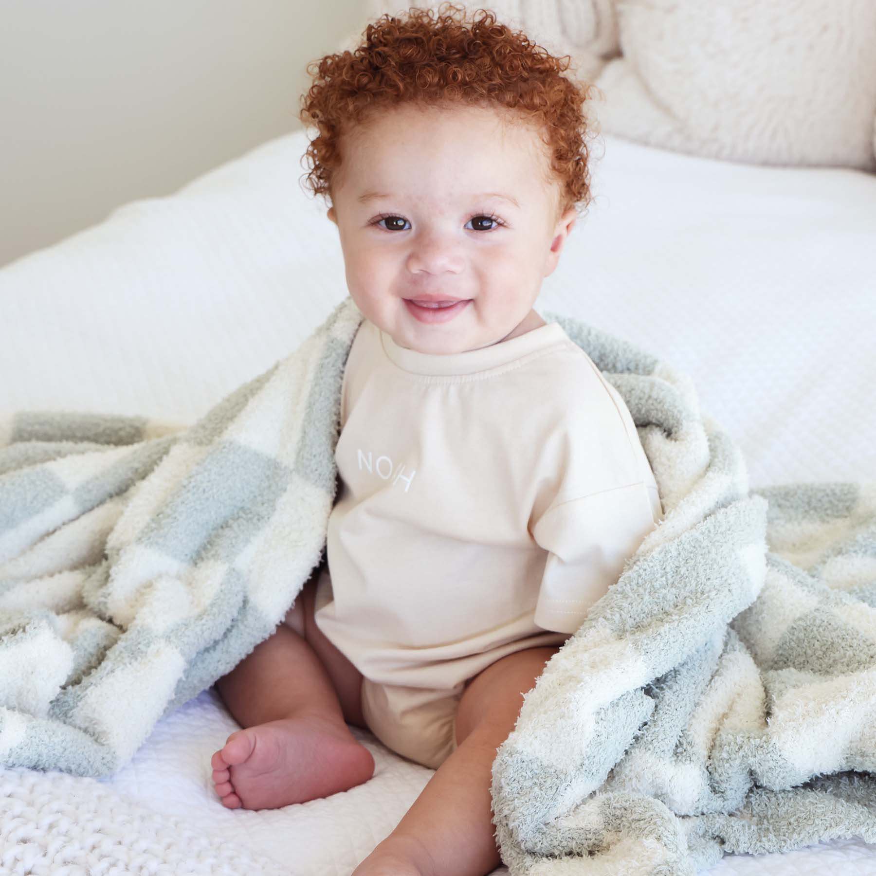 CuddleLane™ Luxe Blankets | Sage Check - Image 4