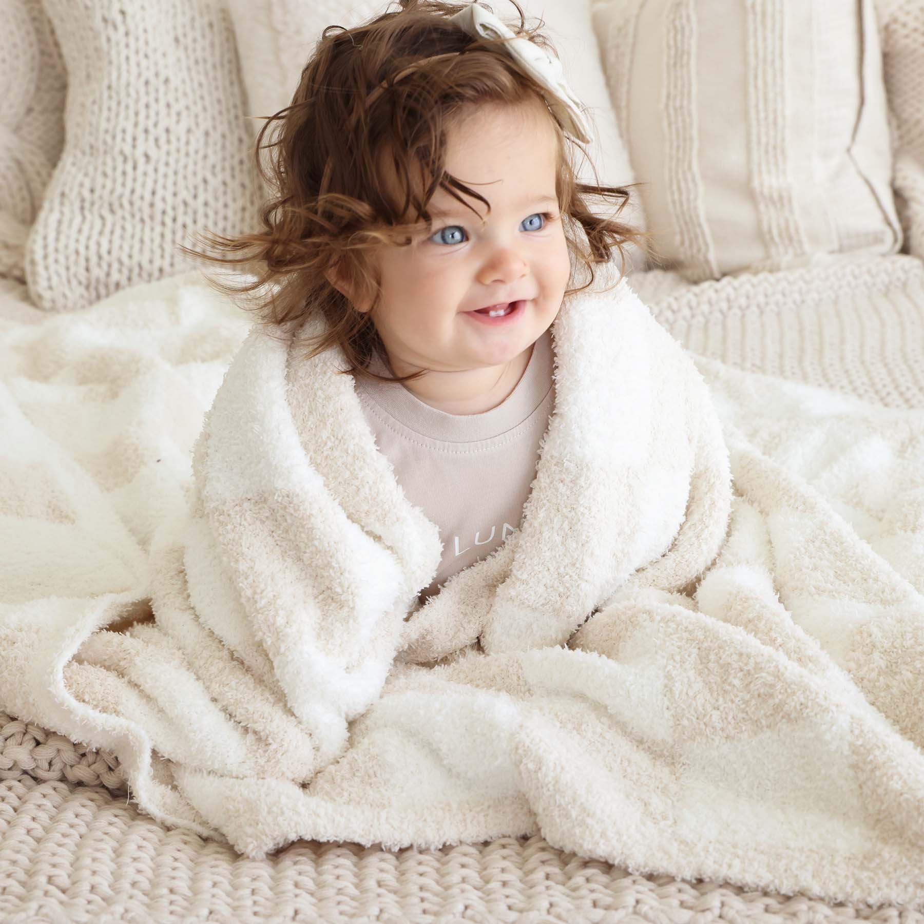 CuddleLane™ Luxe Blankets | Toffee Check - Image 5