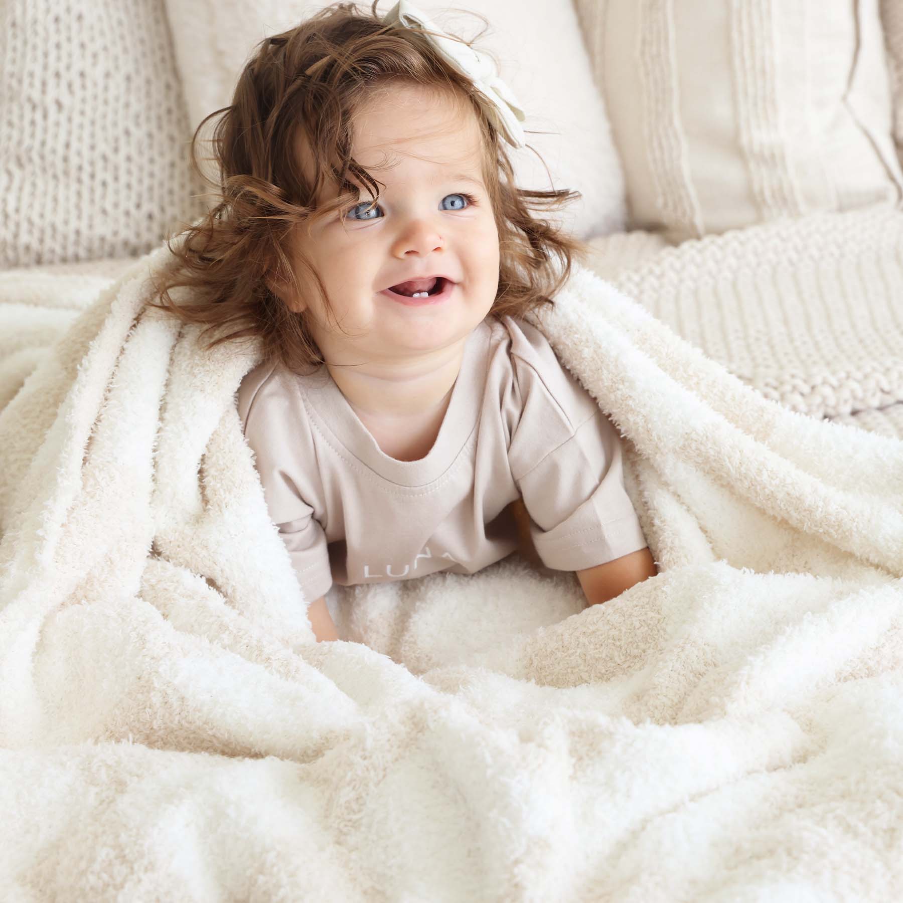 CuddleLane™ Luxe Blankets | Toffee Check - Image 8