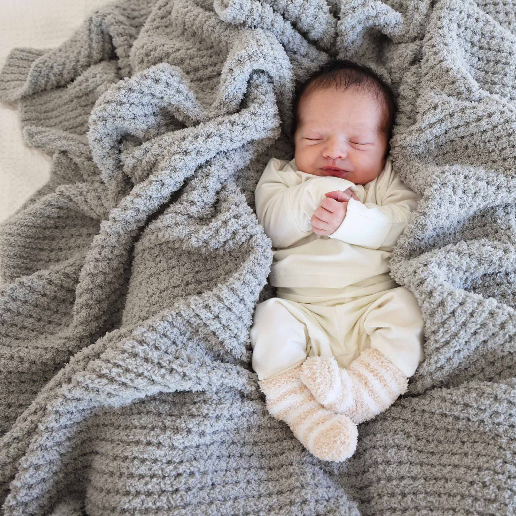 CuddleLane™ Luxe Waffle Blankets | Moon - Image 5
