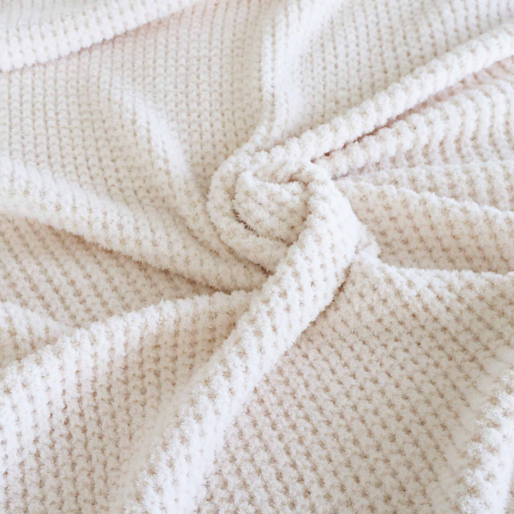 CuddleLane™ Luxe Waffle Blankets | Whisper - Image 4