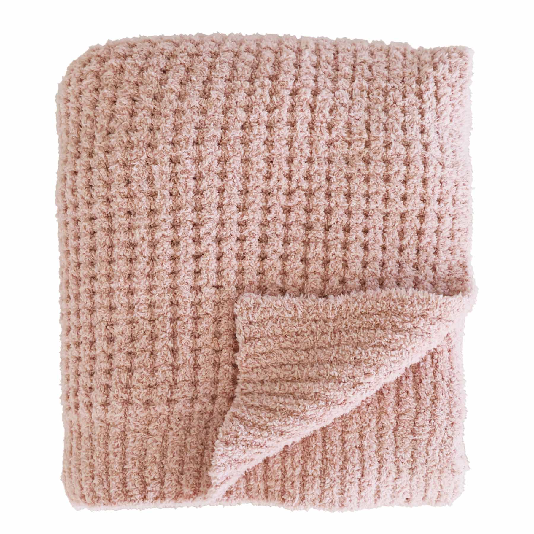 CuddleLane™ Luxe Waffle Blankets | Wild Rose - Image 2