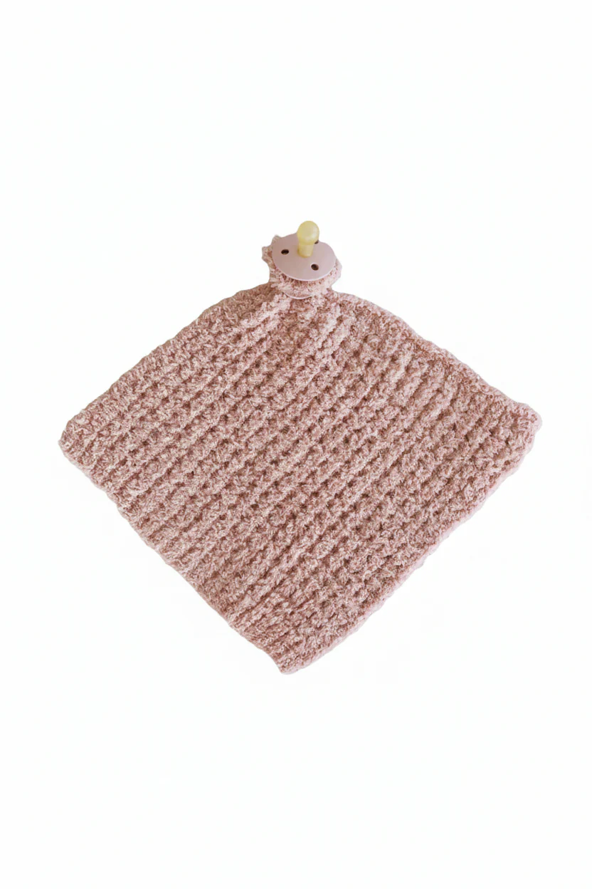 CuddleLane™ Luxe Waffle Lovey | Wild Rose - Image 2