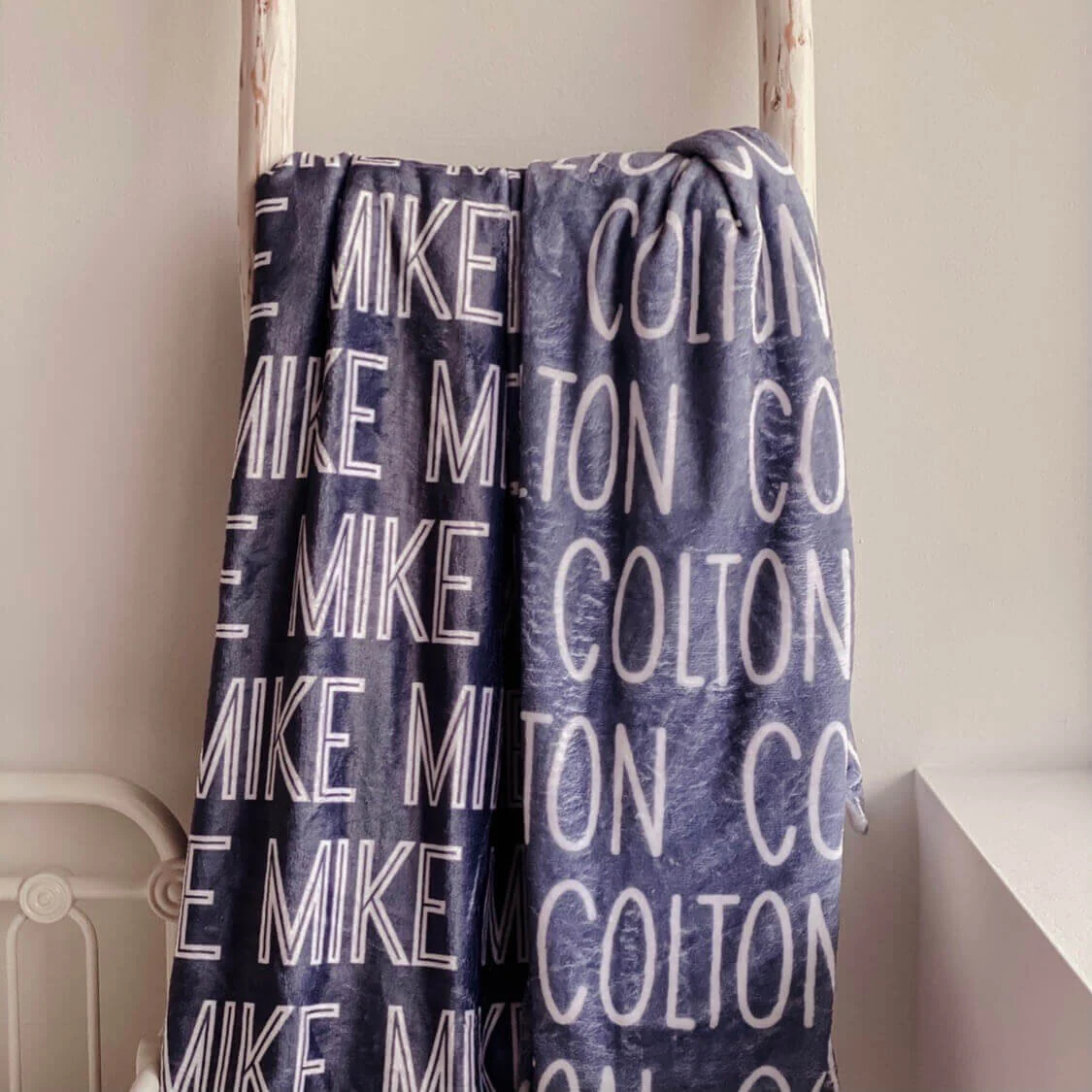 Custom Solid Color & Font Personalized Toddler Blanket - Image 13