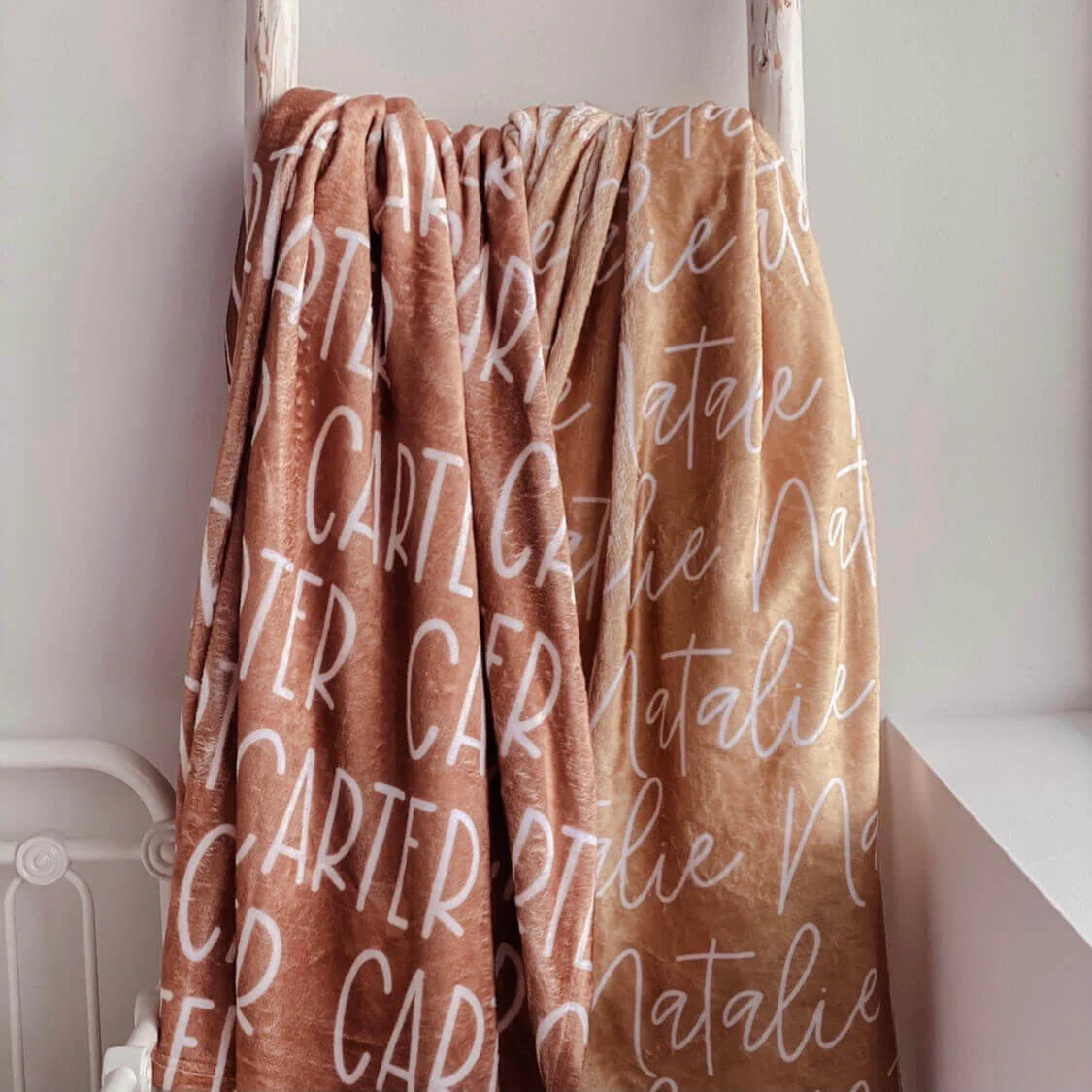 Custom Solid Color & Font Personalized Toddler Blanket - Image 15