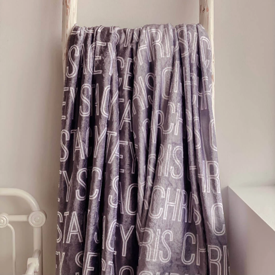 Custom Solid Color & Font Personalized Toddler Blanket - Image 17
