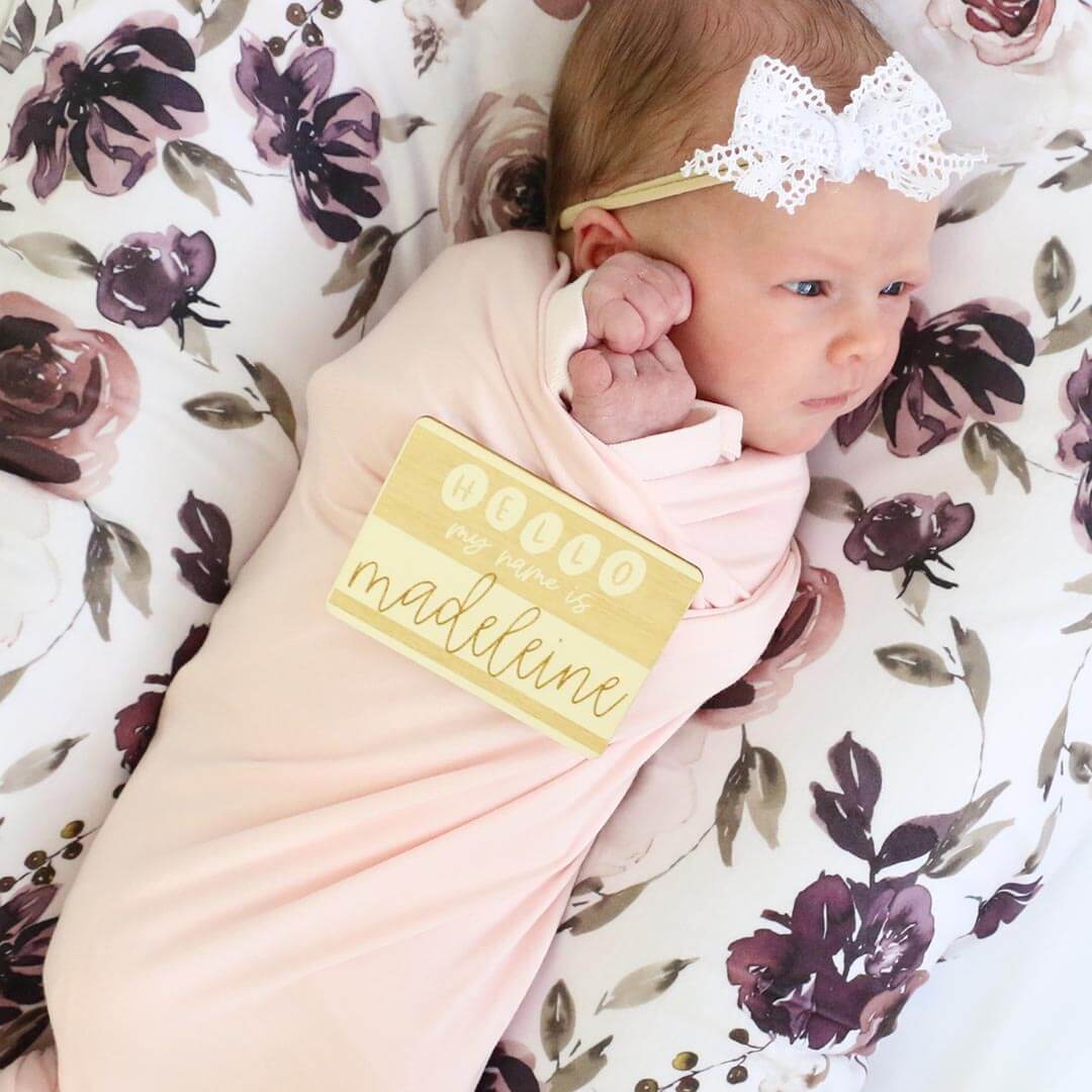 Demi's Dusty Purple Floral Oversized Swaddle Blanket - Image 5