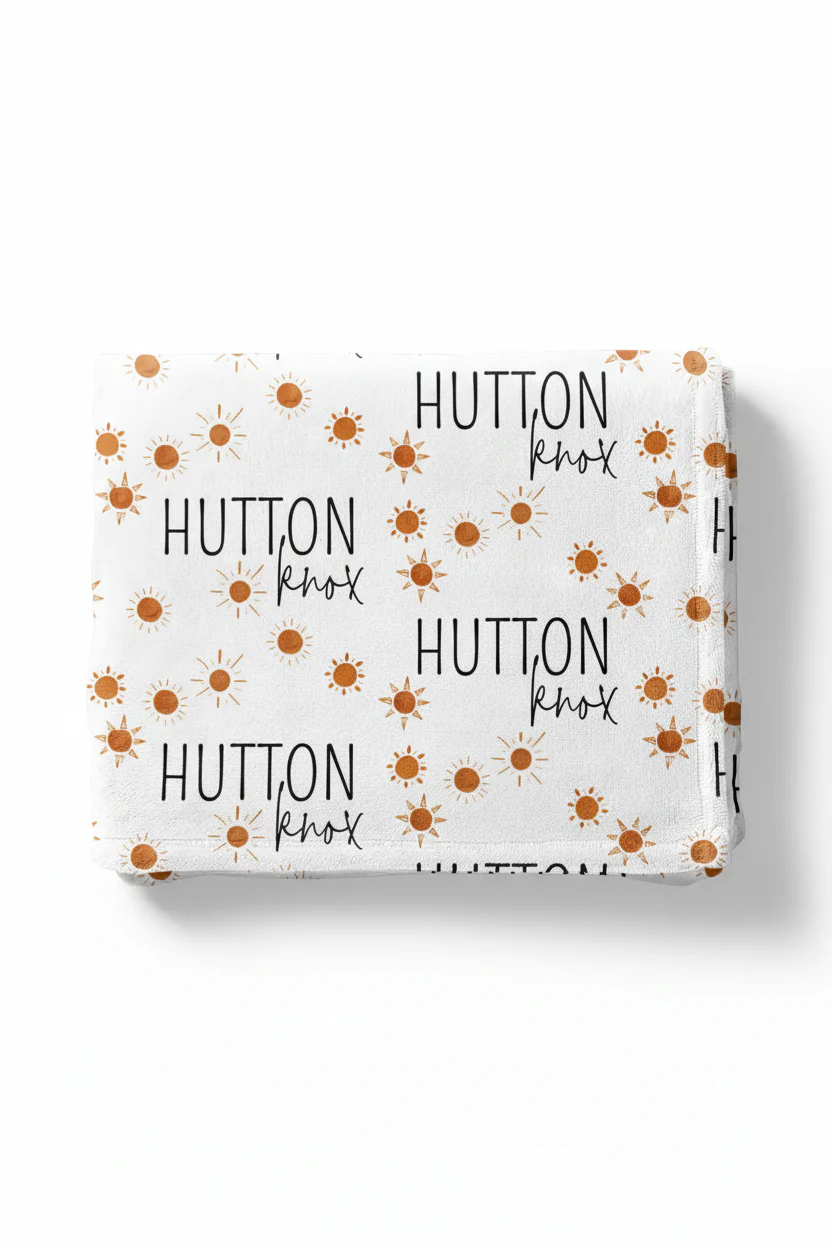 Desert Suns Personalized Toddler Blanket
