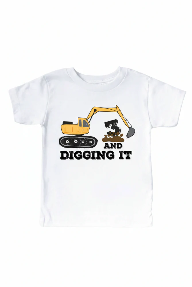 Digging My Age Kids Graphic Tee | White - Image 2