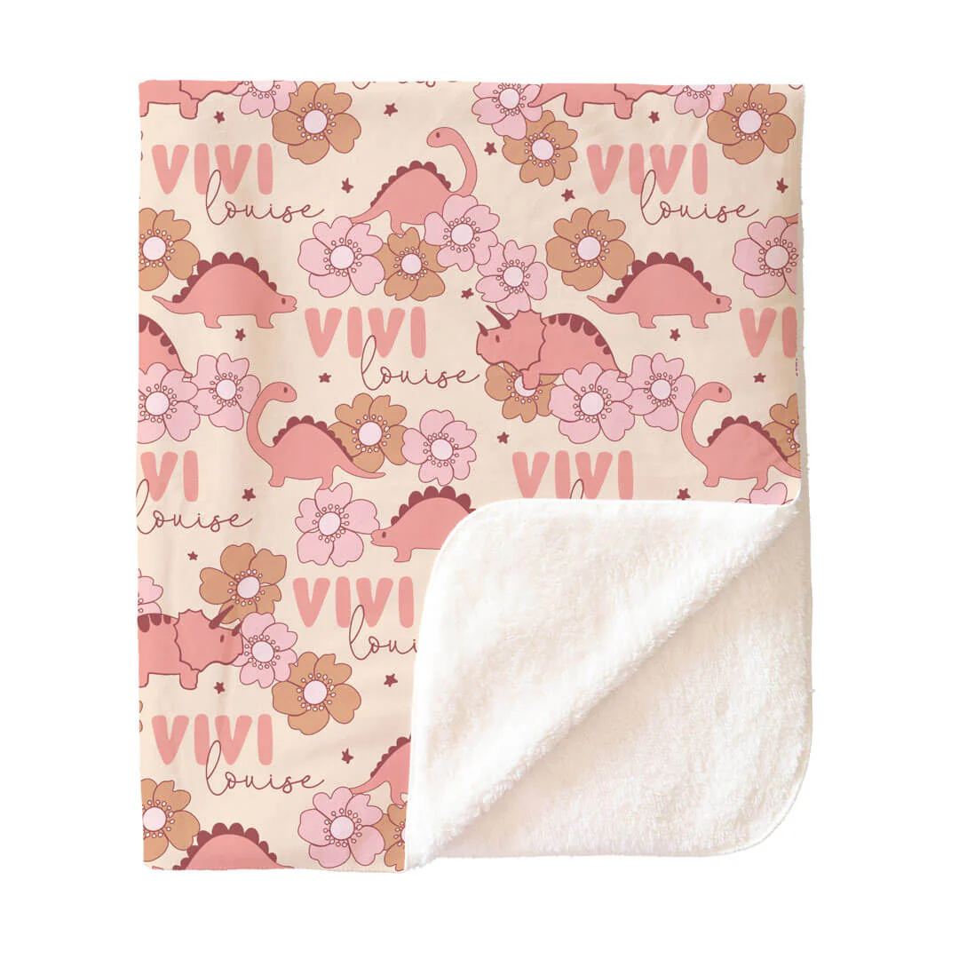 Dino Diva Personalized Kids Blanket - Image 3