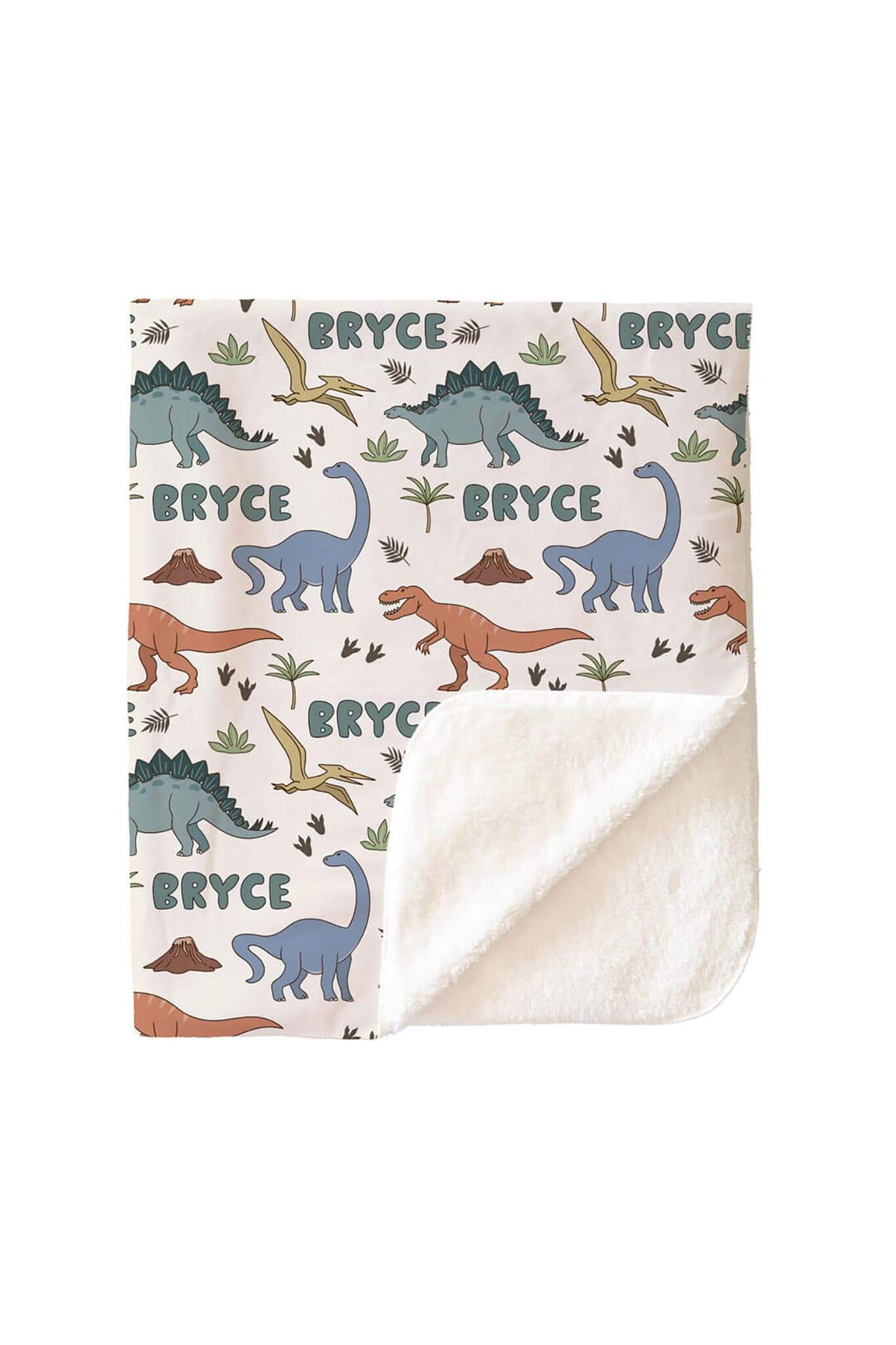 Dino Dude Personalized Kids Blanket - Image 4