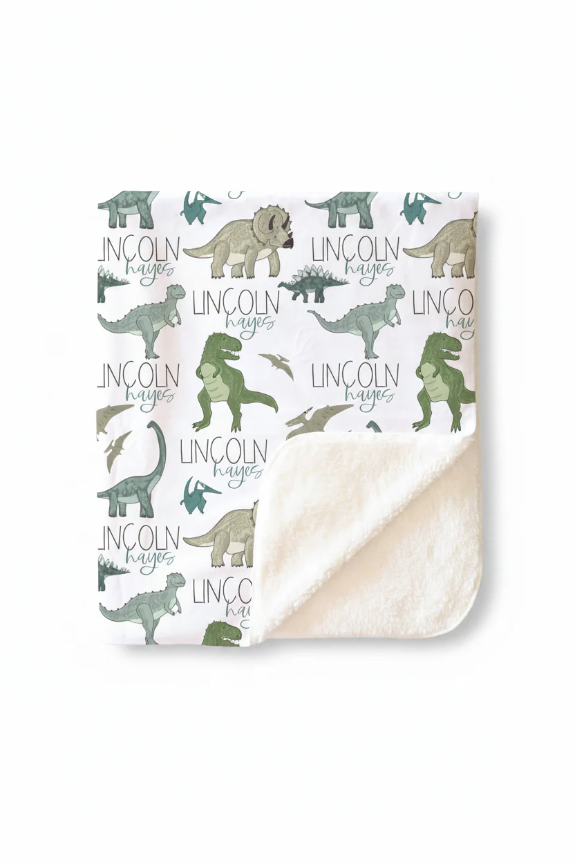 Dinosaur Friends Personalized Toddler Blanket - Image 4