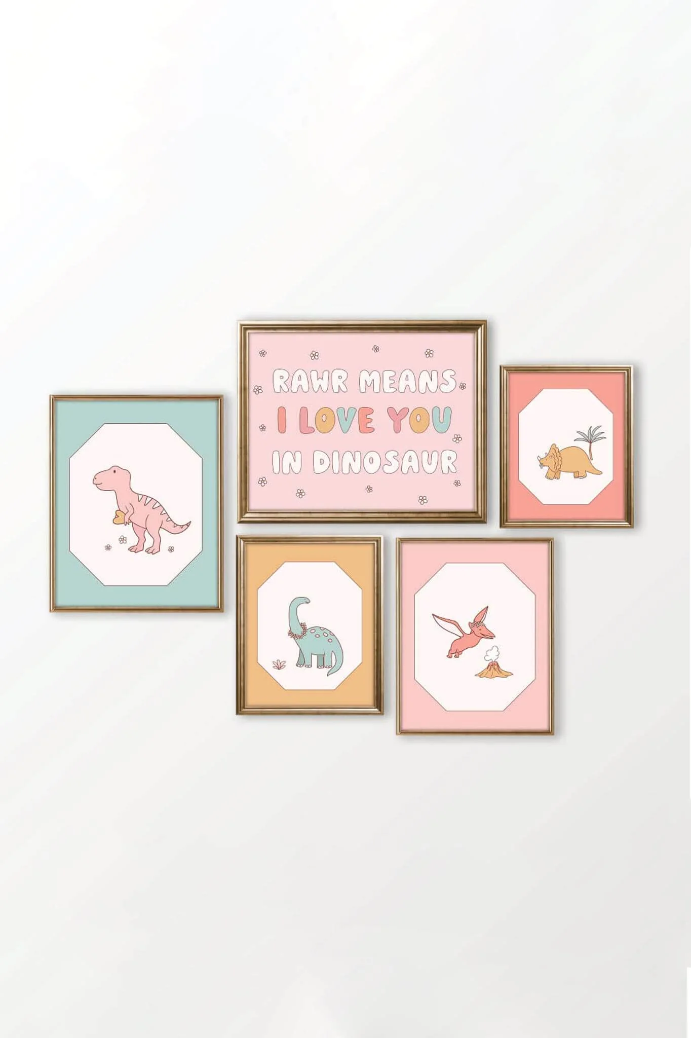Dolly's Dinos Bundled Digital Nursery Wall Art
