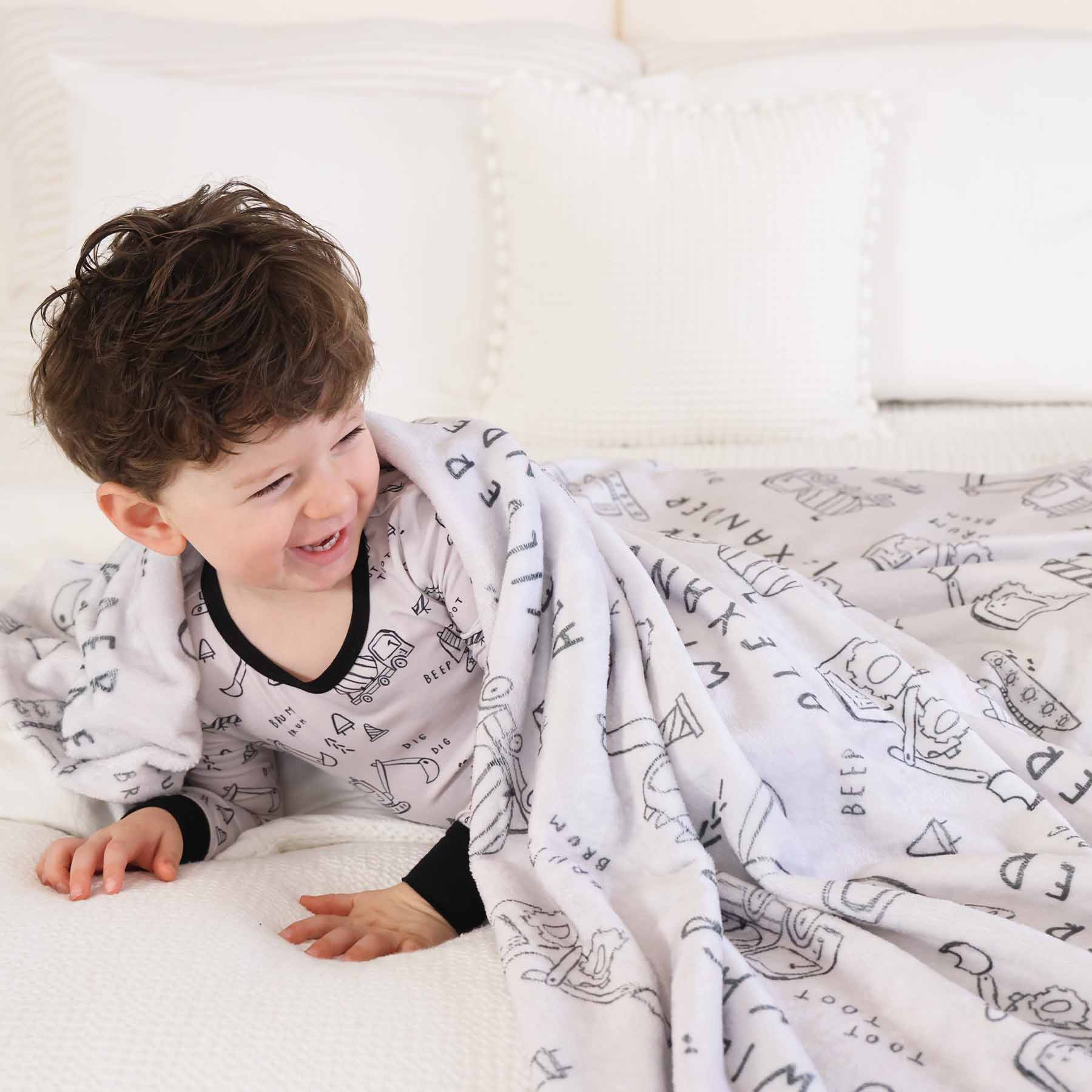 Doodle Dozers Personalized Kids Blanket - Image 6