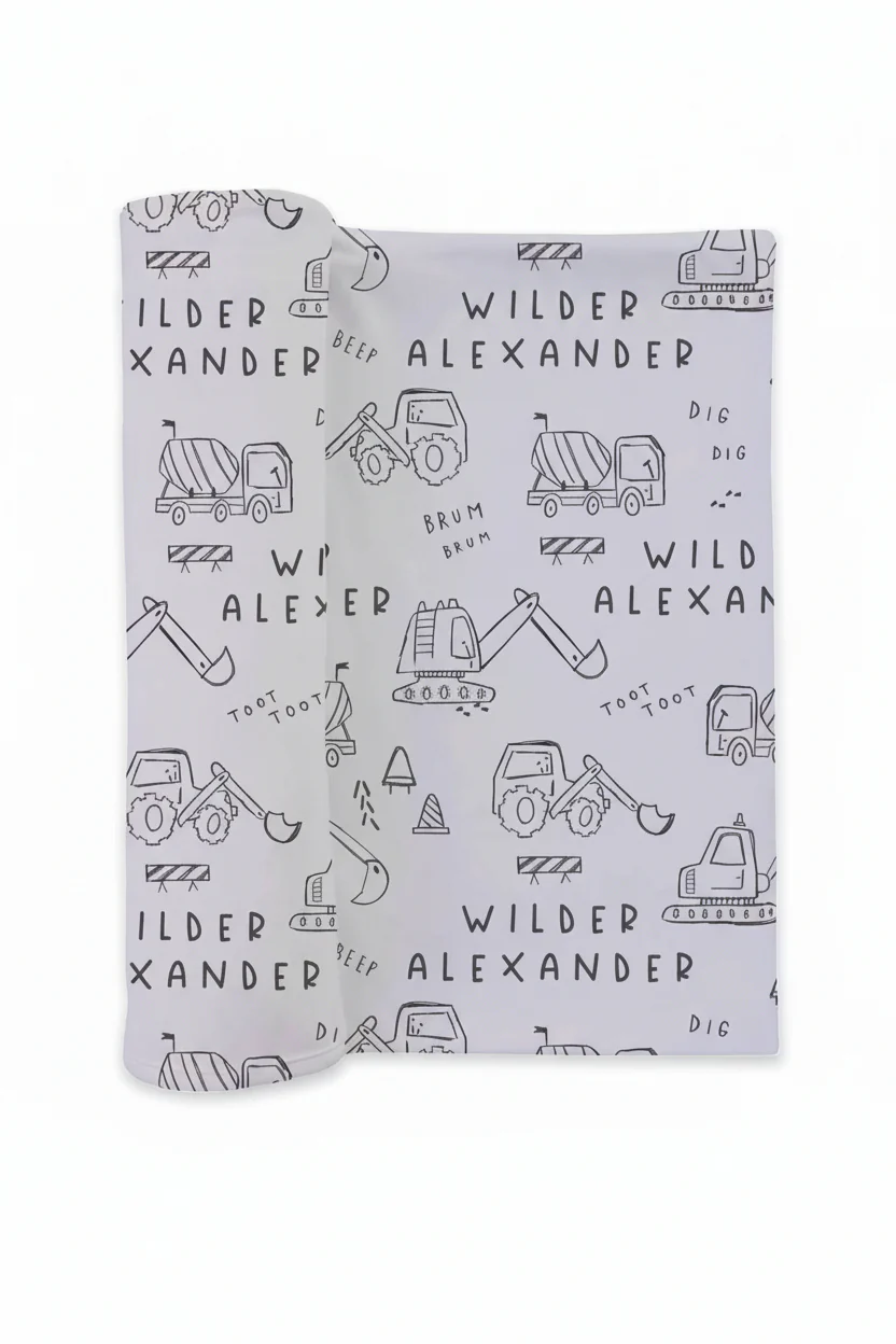 Doodle Dozers Personalized Swaddle Blanket - Image 2