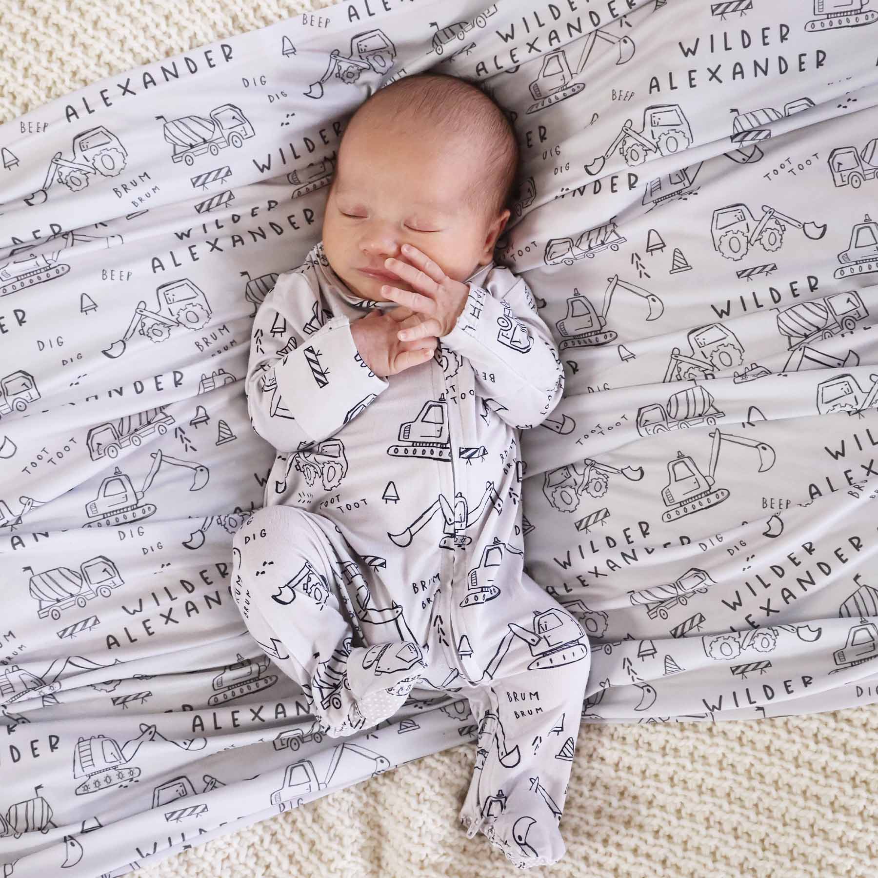 Doodle Dozers Personalized Swaddle Blanket - Image 3