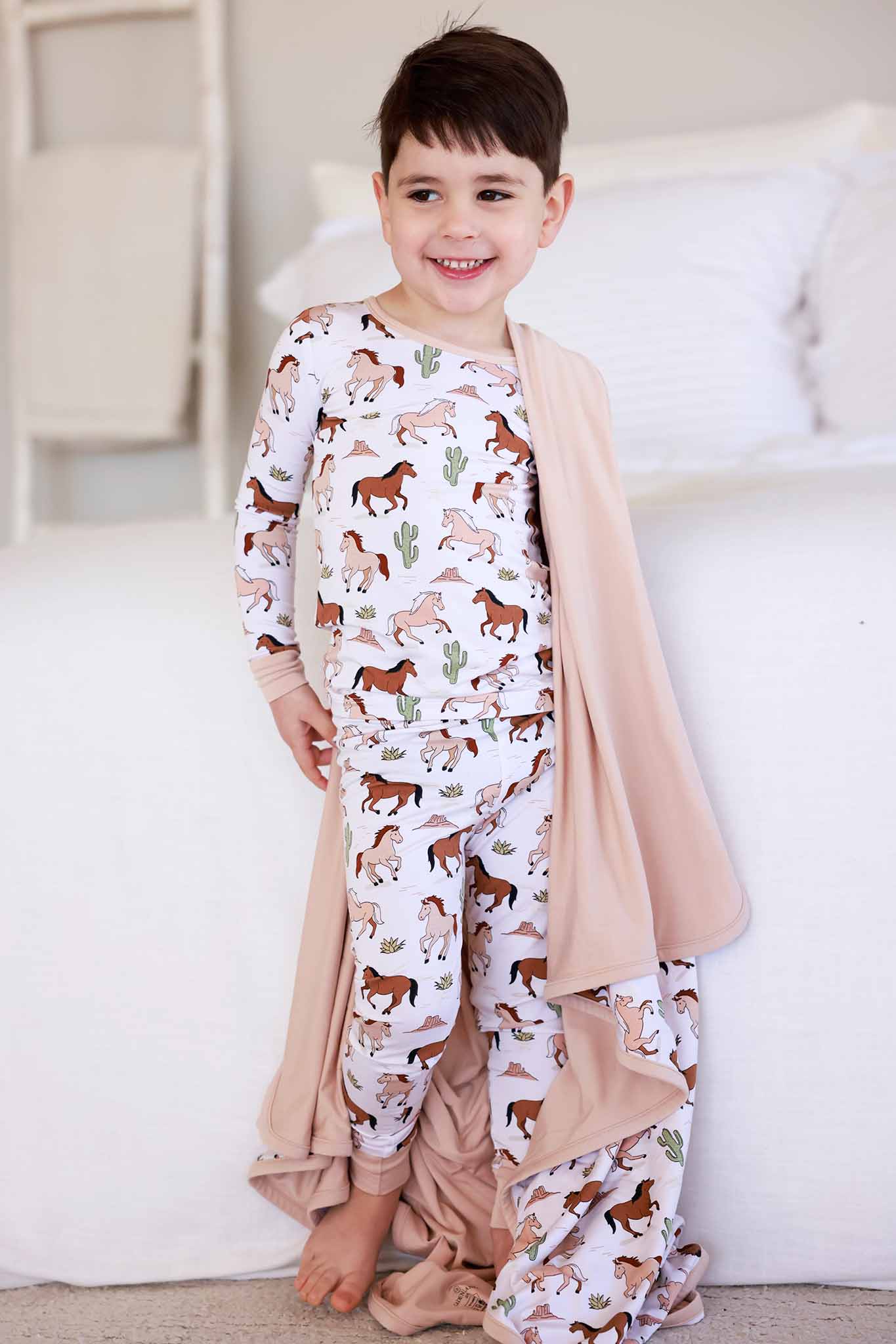 Two Piece Pajama Set | Pony Club Neutral - Image 6