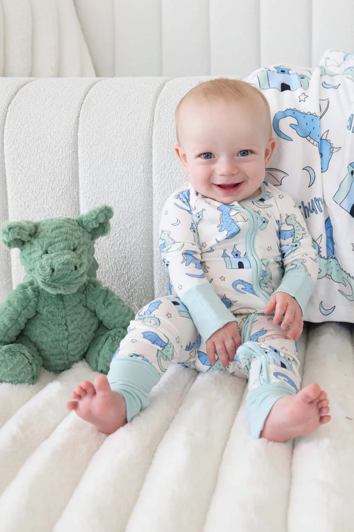 Dragon Adventure Convertible Zip Romper | Blue - Image 10
