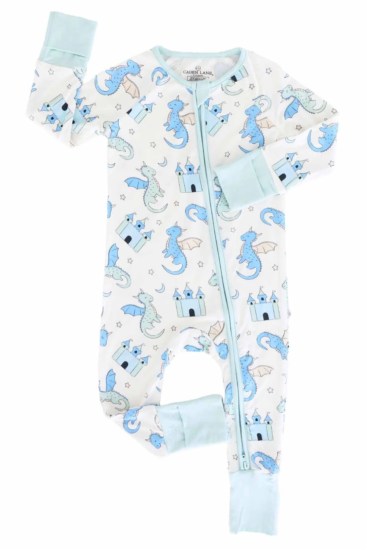 Dragon Adventure Convertible Zip Romper | Blue - Image 2