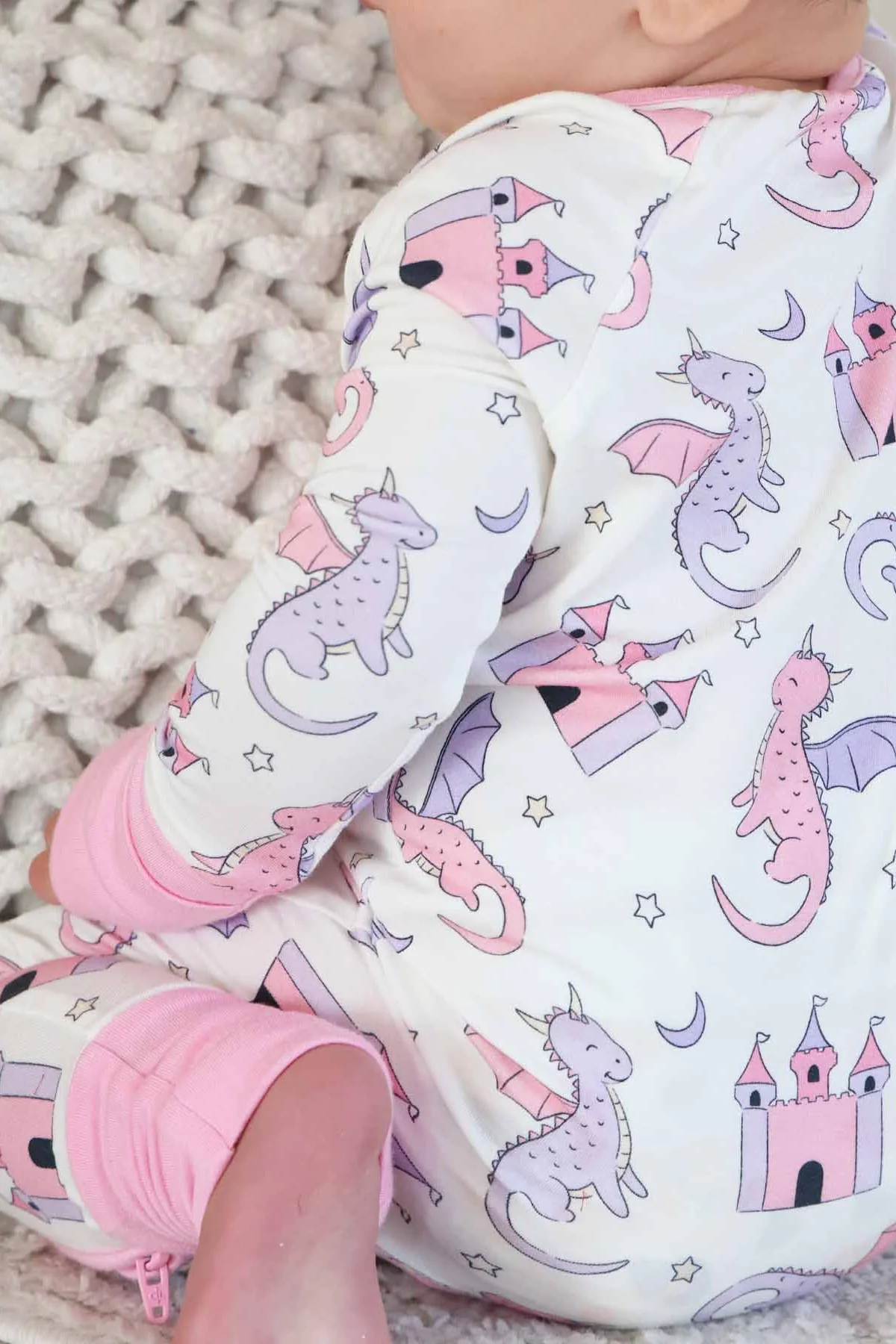 Dragon Adventure Convertible Zip Romper | Pink - Image 3