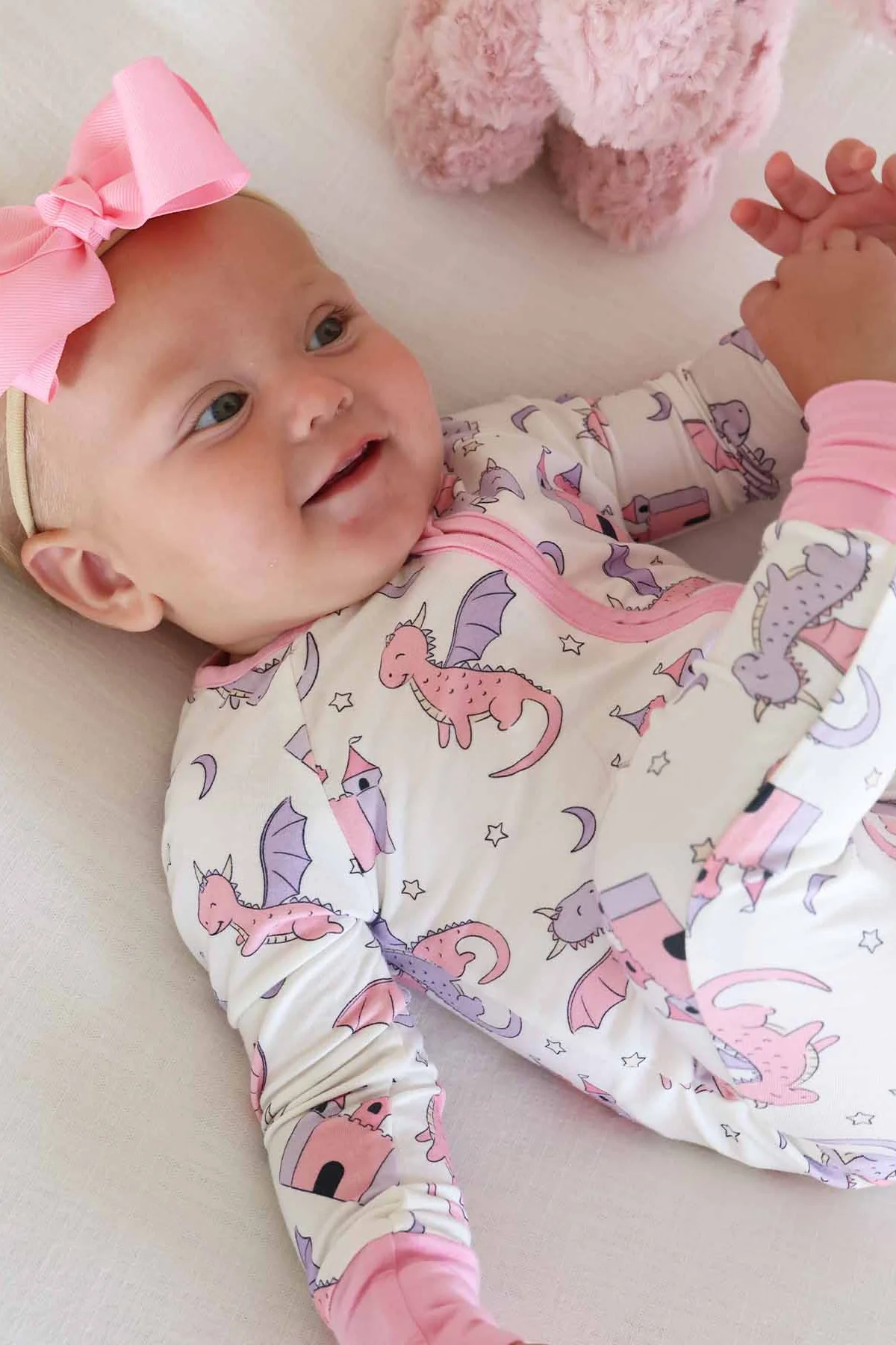 Dragon Adventure Convertible Zip Romper | Pink - Image 4
