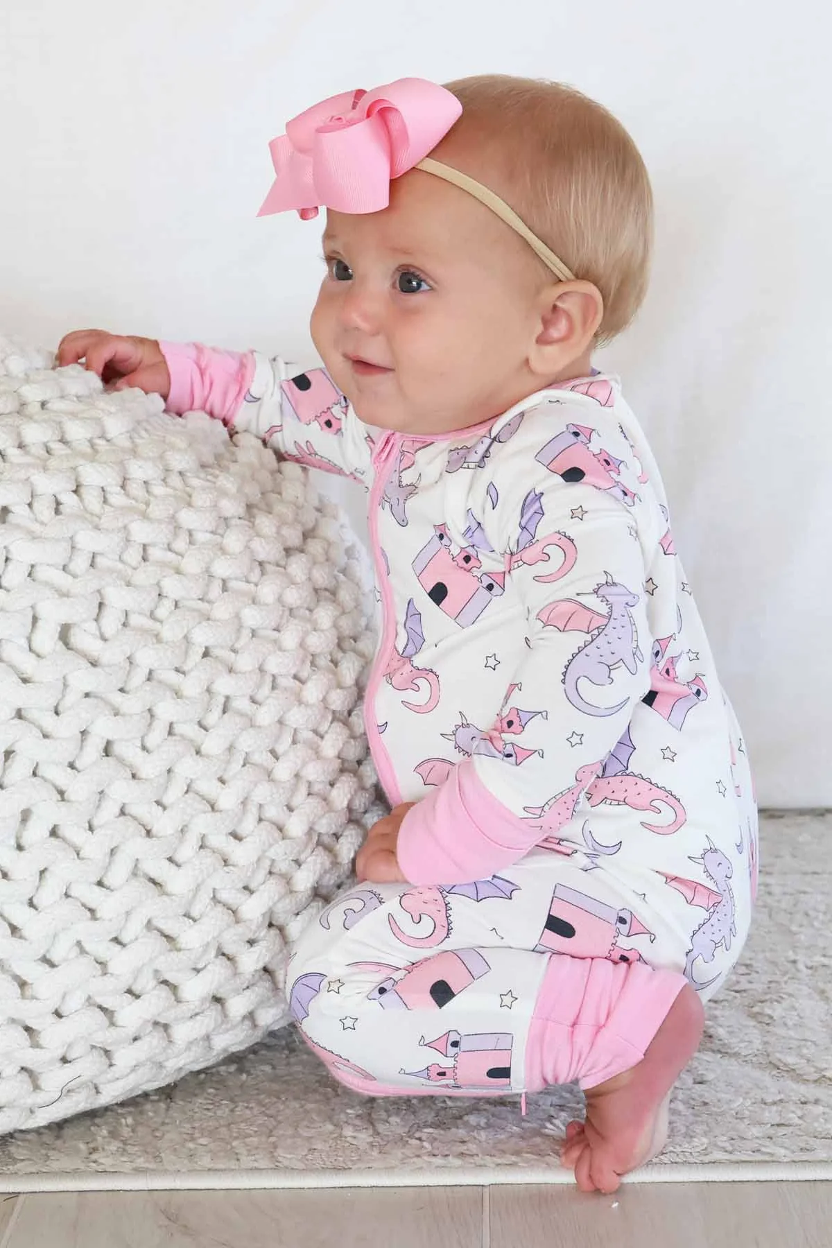 Dragon Adventure Convertible Zip Romper | Pink - Image 7