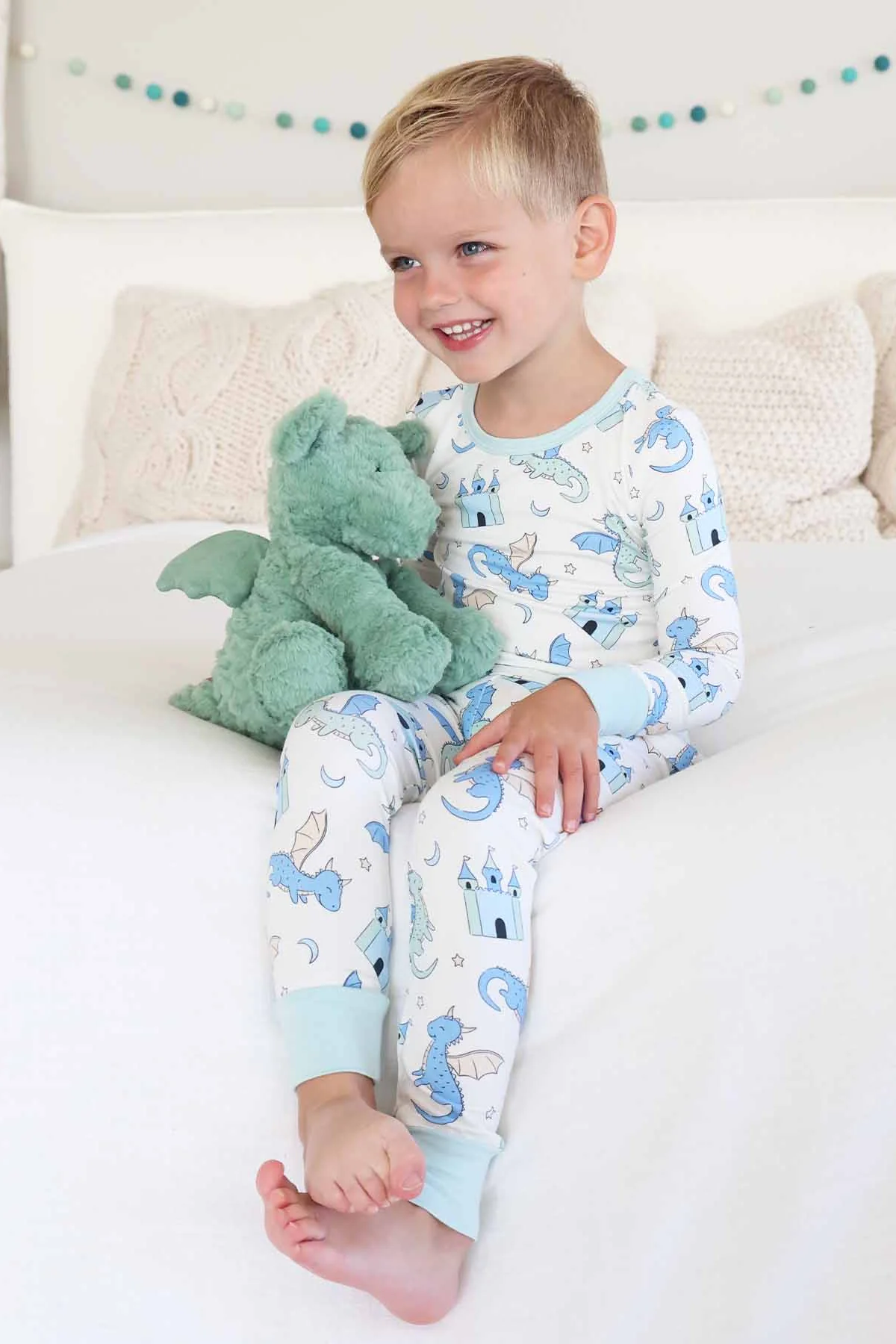 Dragon Adventure Two Piece Pajama Set | Blue - Image 10