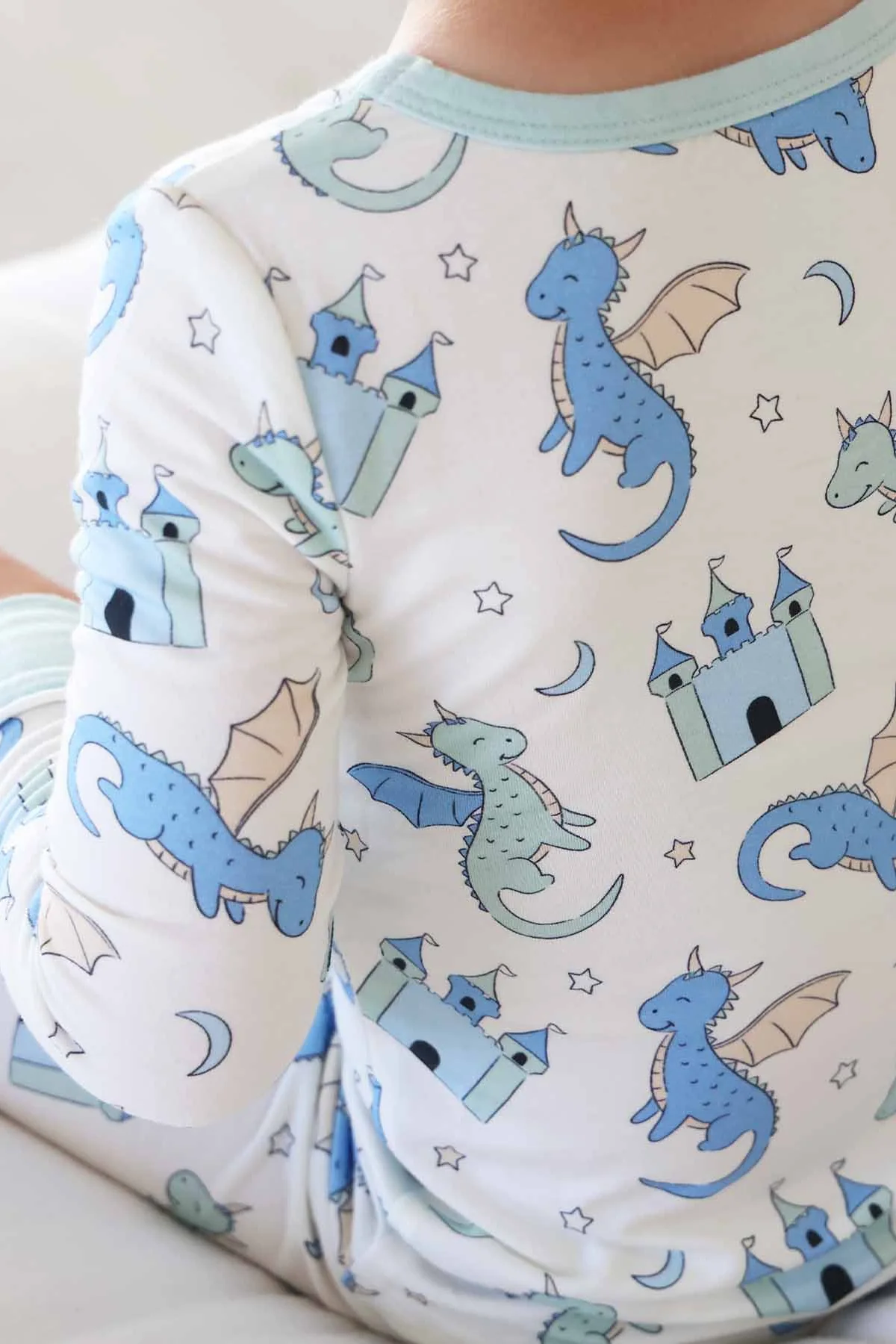 Dragon Adventure Two Piece Pajama Set | Blue - Image 3