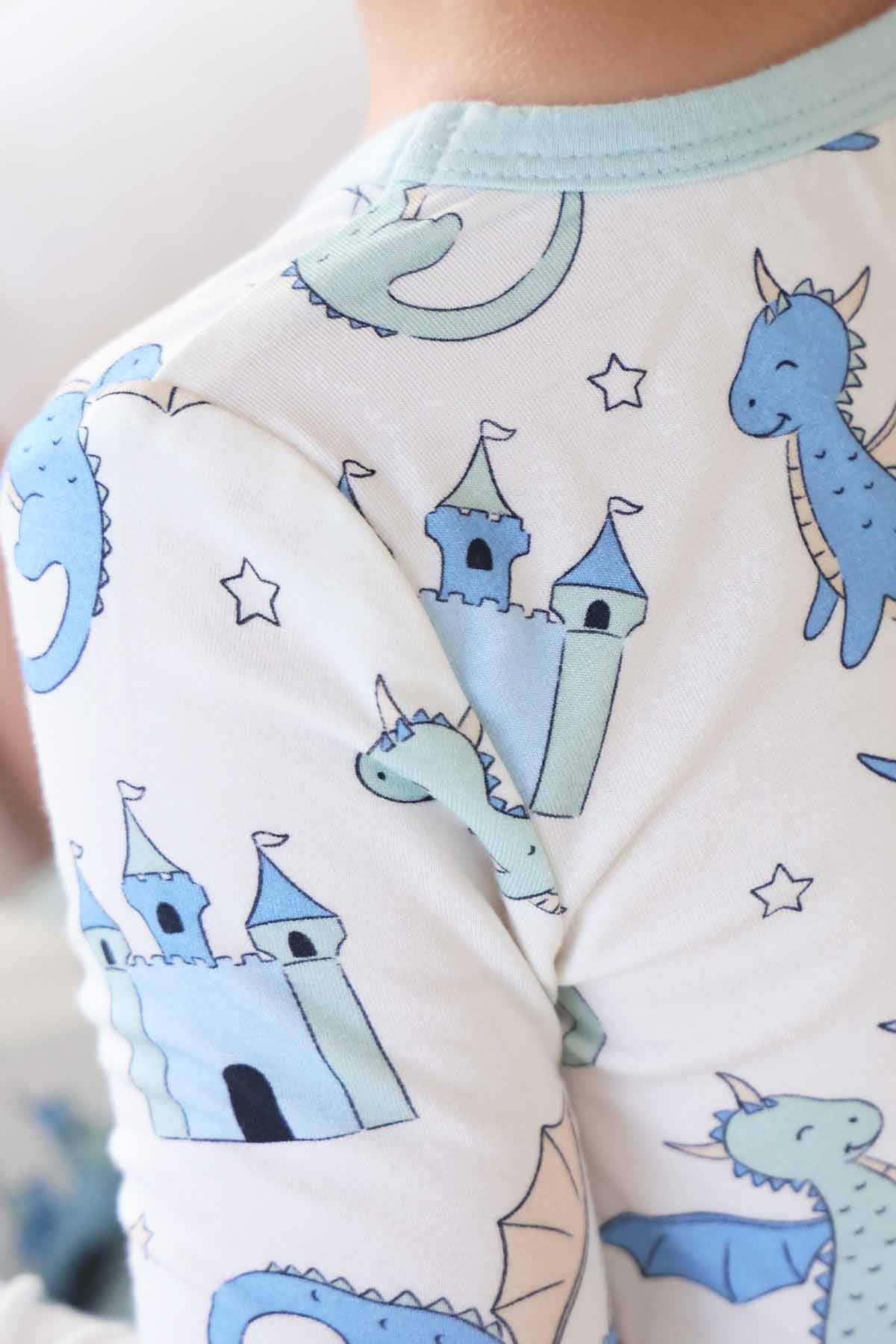 Dragon Adventure Two Piece Pajama Set | Blue - Image 8