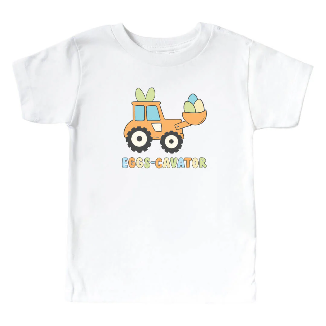 Egg-scavator Kids Graphic Tee | White - Image 2