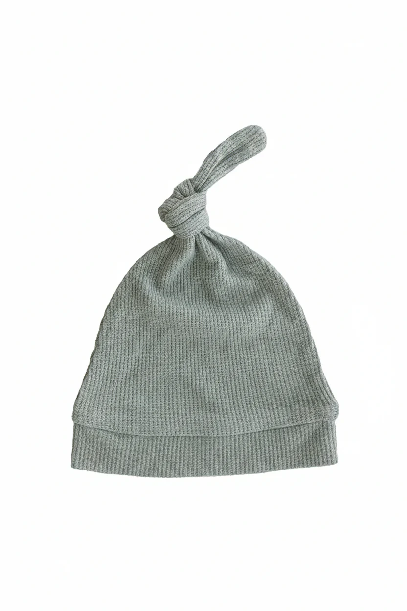 Eucalyptus Bamboo Waffle Knotted Hat
