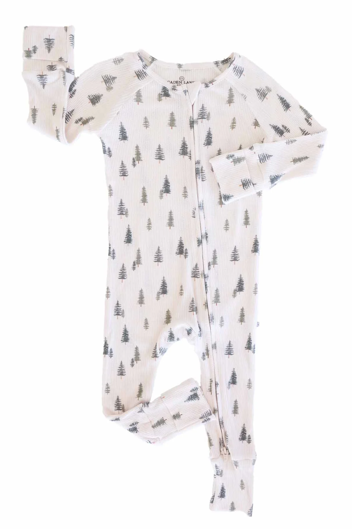 Evergreen Bamboo Waffle Convertible Zip Romper - Image 2