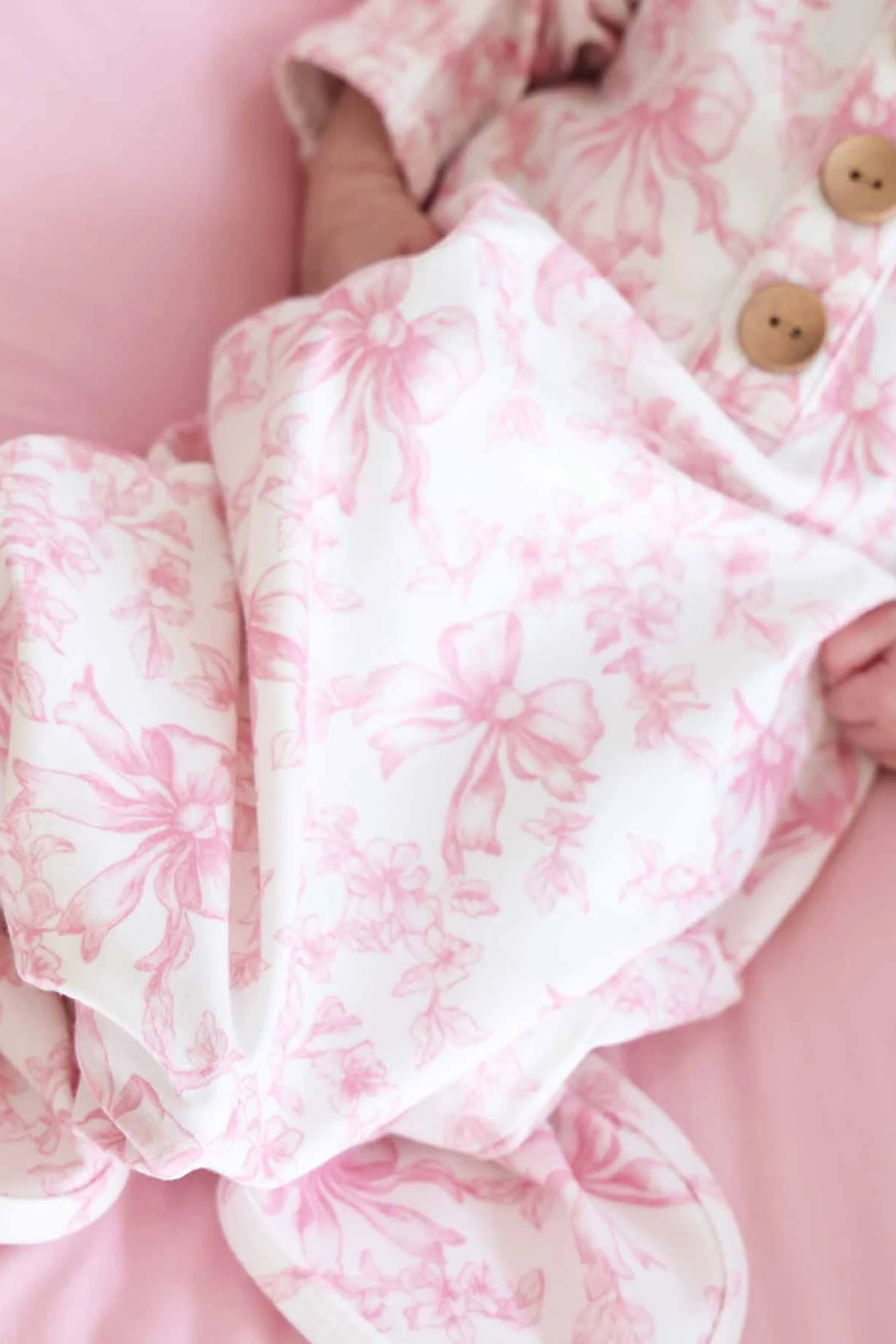 Fancy Frills Newborn Baby Knot Gown & Hat Set - Image 6