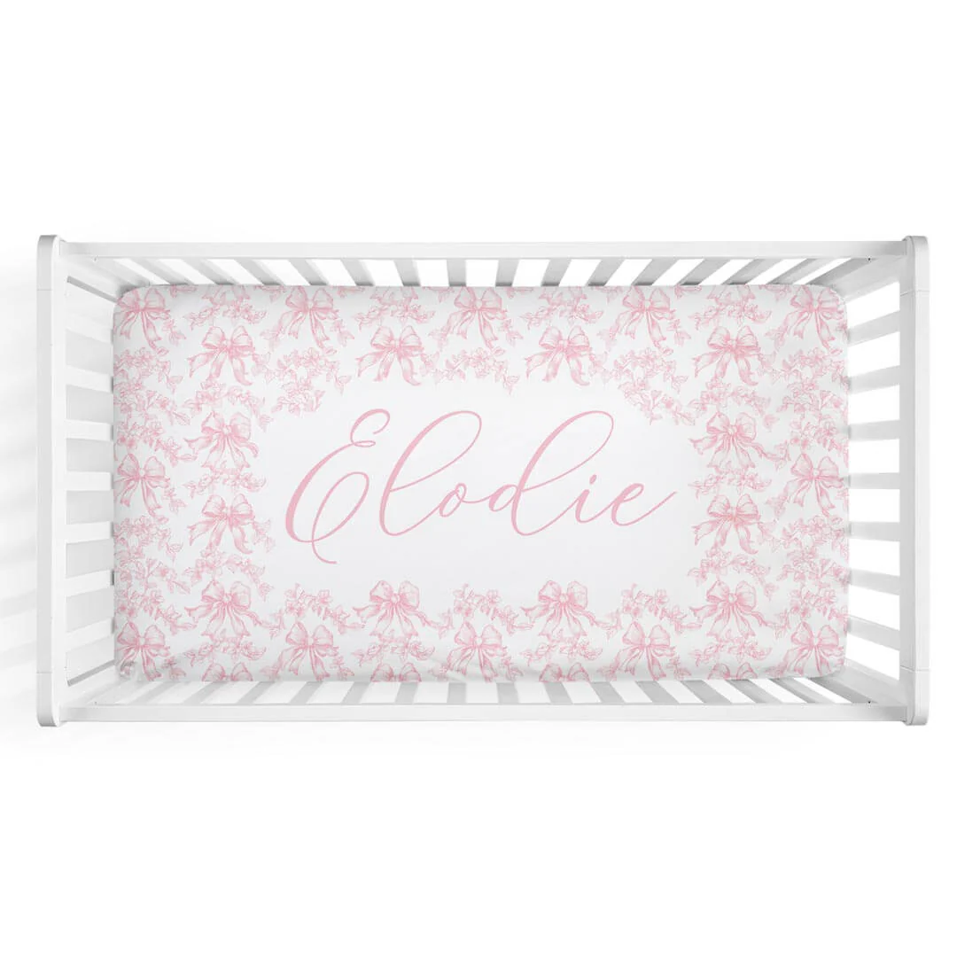 Fancy Frills Personalized Crib Sheet