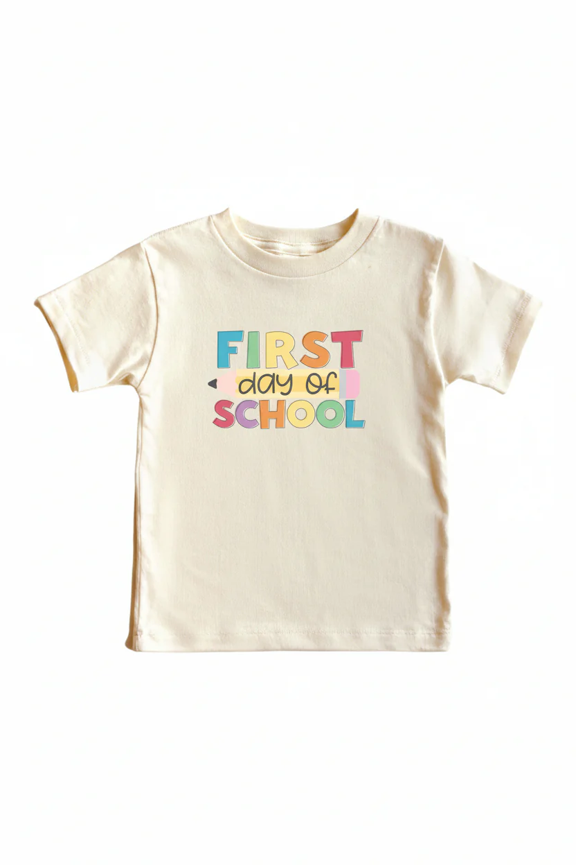 First Day of School Kids Graphic Tee | Natural - Image 2