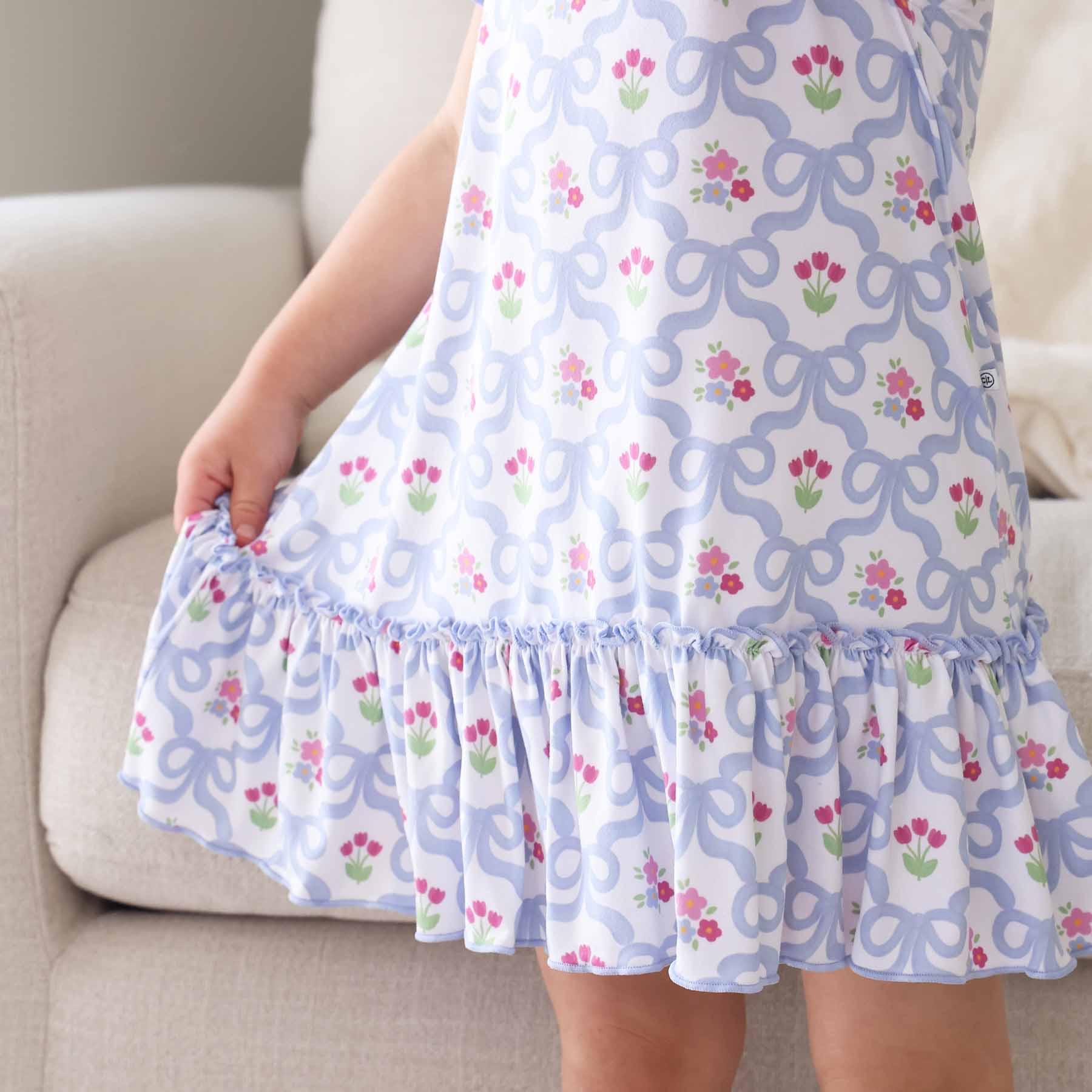 Flutter Sleeve Nightgown | Tied In Tulips - Image 14