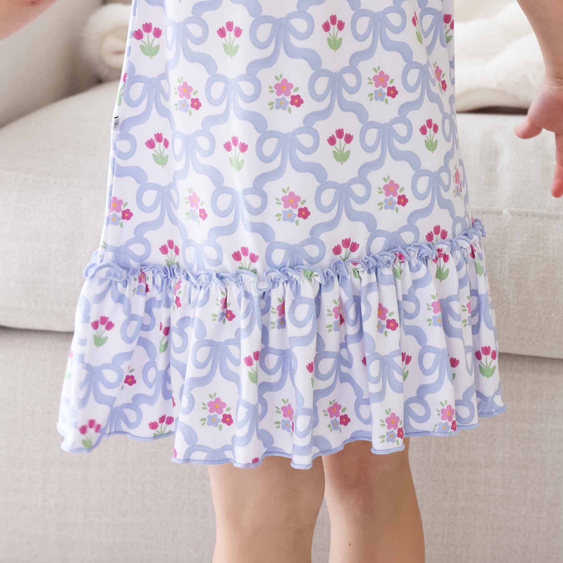 Flutter Sleeve Nightgown | Tied In Tulips - Image 3