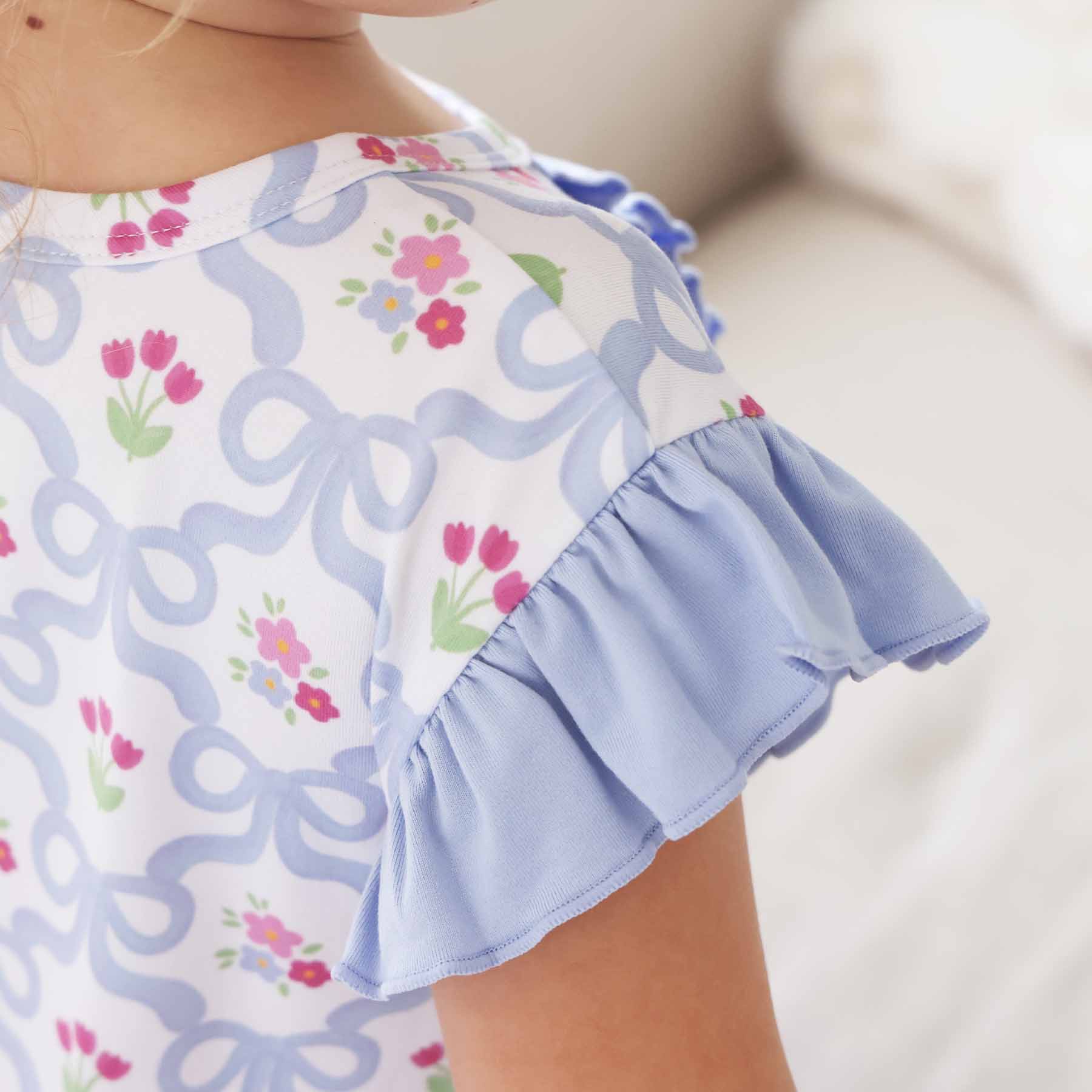 Flutter Sleeve Nightgown | Tied In Tulips - Image 6