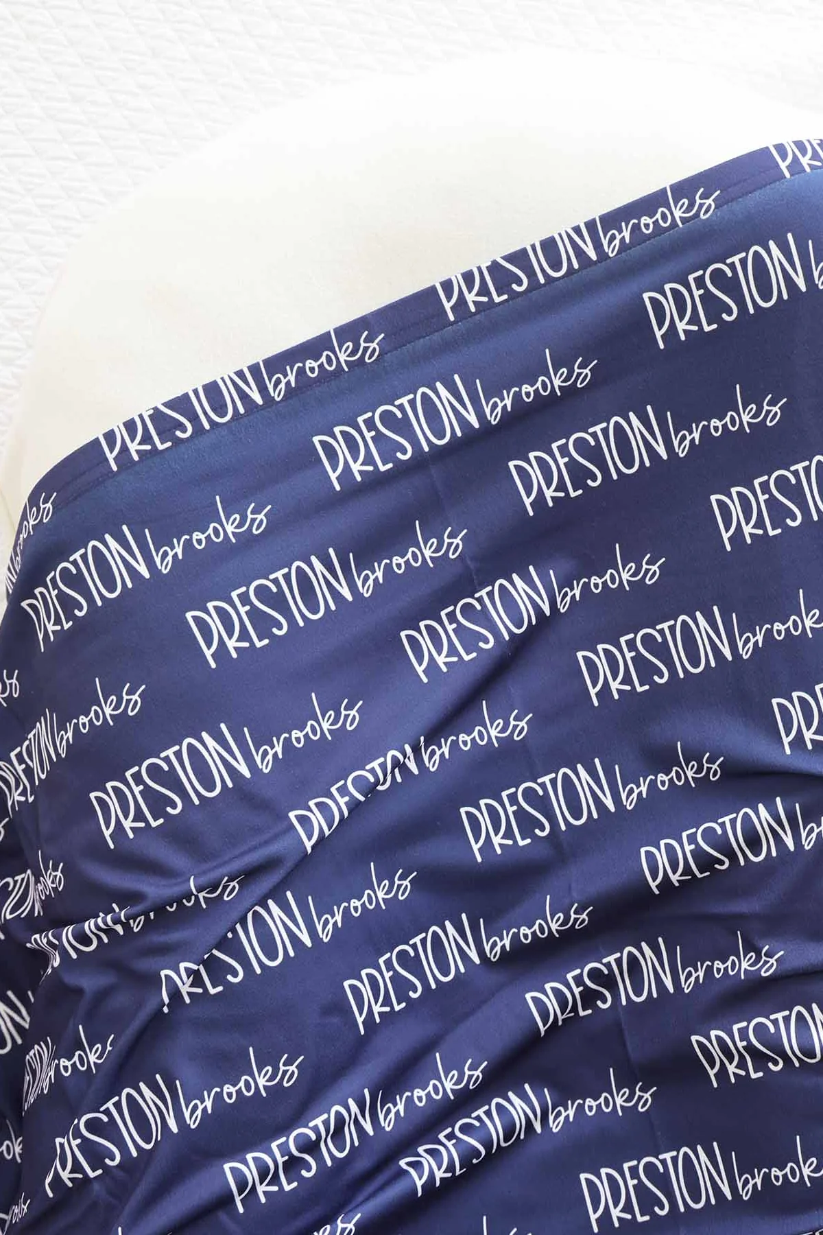 Personalized Baby Name Swaddle Blanket Font Duo | Best Selling Blues - Image 2
