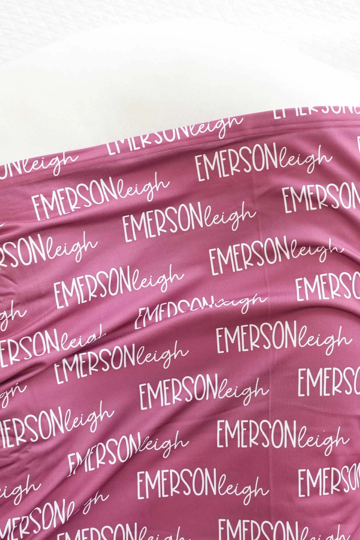 Personalized Baby Name Swaddle Blanket Font Duo | Best Selling Pinks - Image 5