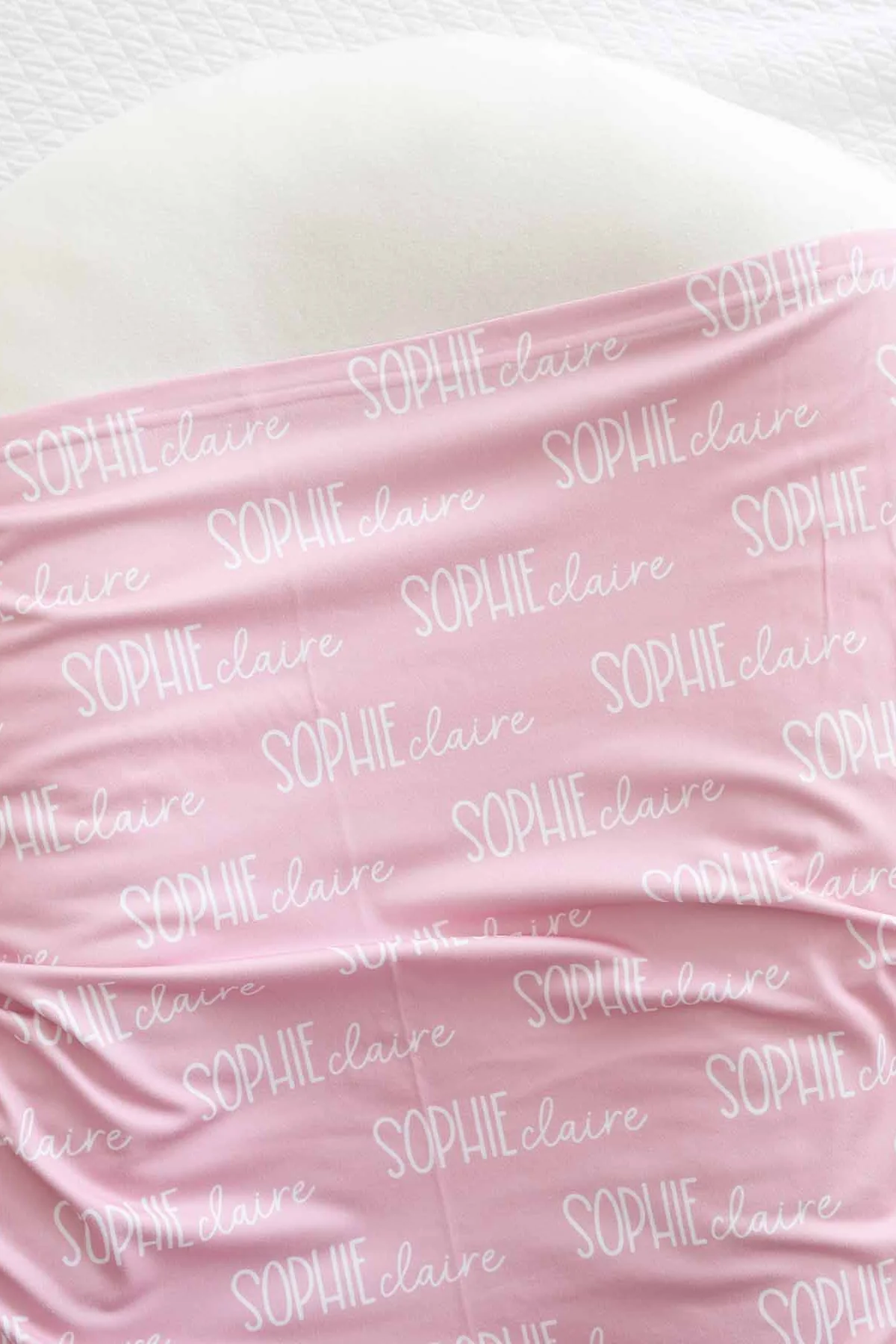 Personalized Baby Name Swaddle Blanket Font Duo | Best Selling Pinks - Image 6
