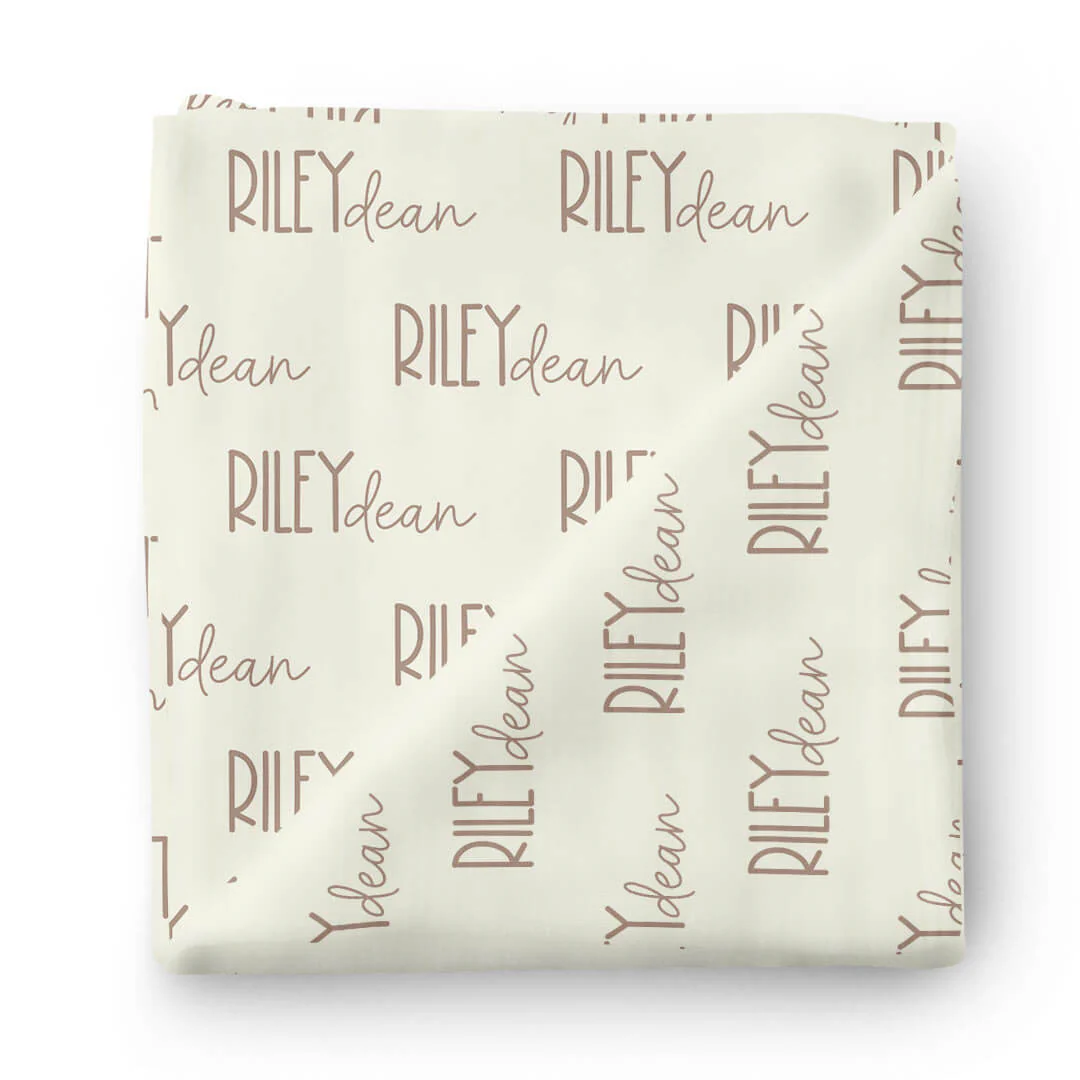Personalized Baby Name Swaddle Blanket Font Duo | Pastel Cutie - Image 11