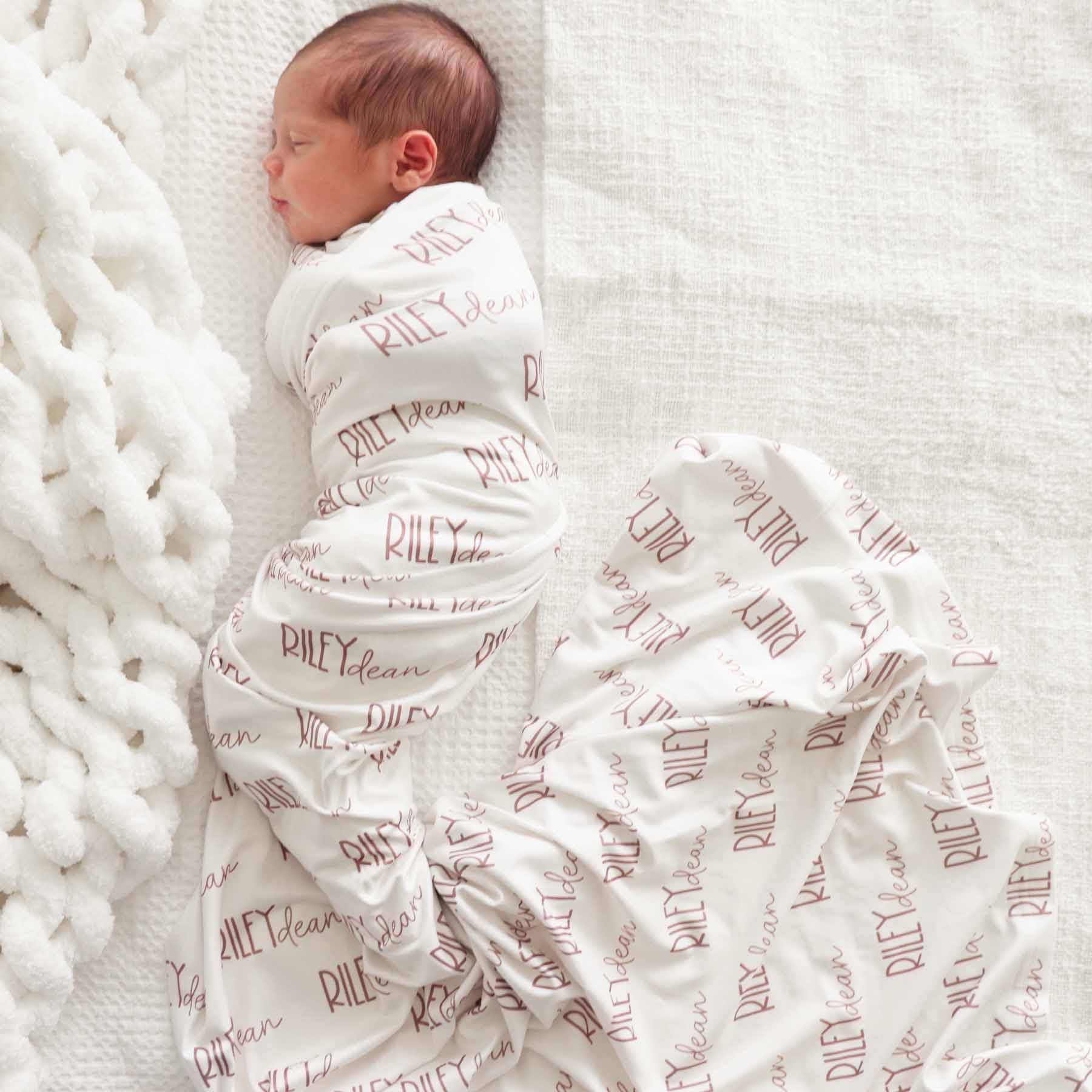 Personalized Baby Name Swaddle Blanket Font Duo | Pastel Cutie - Image 13